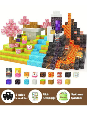 McBlok Minecraft Manyetik Küp Blok Yapı Taşı 100 Parça