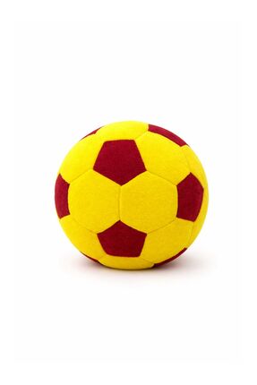 AsefKids Sarı kırmızı Yumuşak Peluş Taraftar Futbol Topu