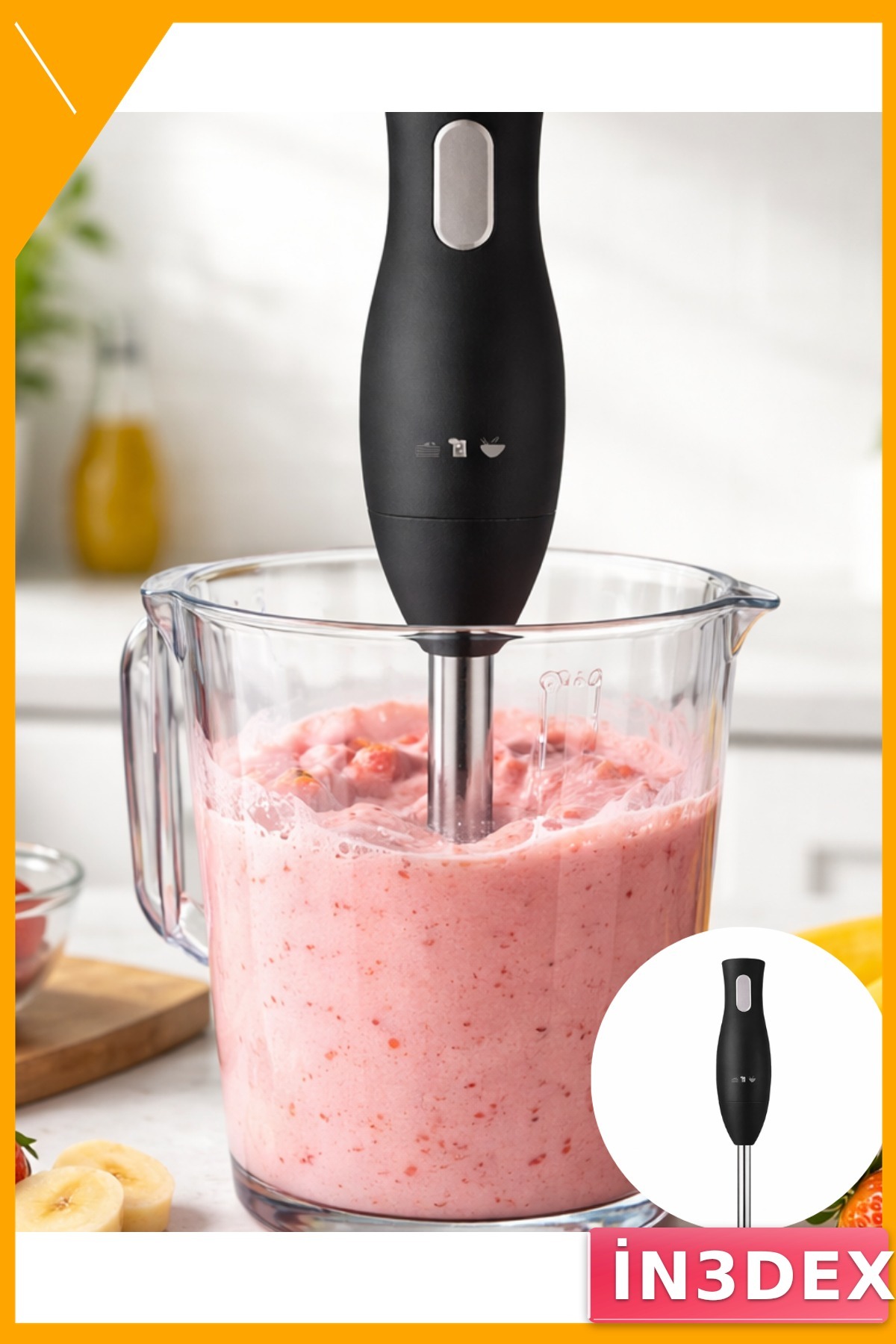 Paslanmaz Çelik Uçlu El Blenderı Ergonomik Tutuş 500W