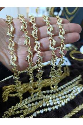 Coolstonejewelery 14 K KAPLAMA ÇELİK BALIK BİLEKLİK