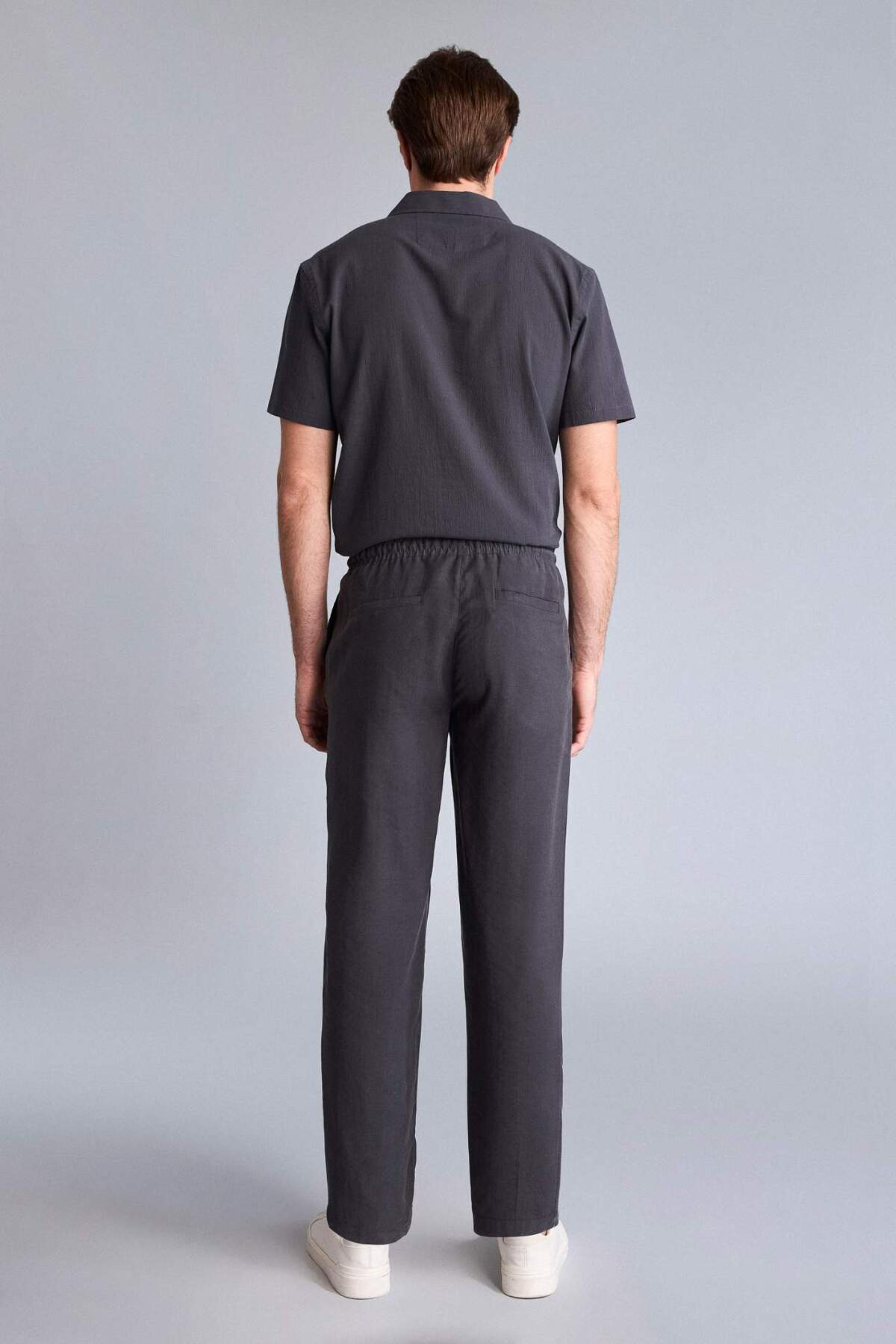 DeFacto %100 Pamuk Relax Fit Düz Paça Pantolon H2584AX26SM görsel 5