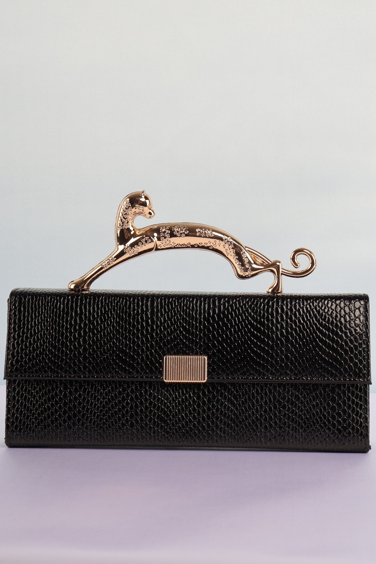 weem bag Elysara EB0144 | PİTON ŞIK PUMAS METAL SAPLI PORTFÖY ÇANTA görsel 3
