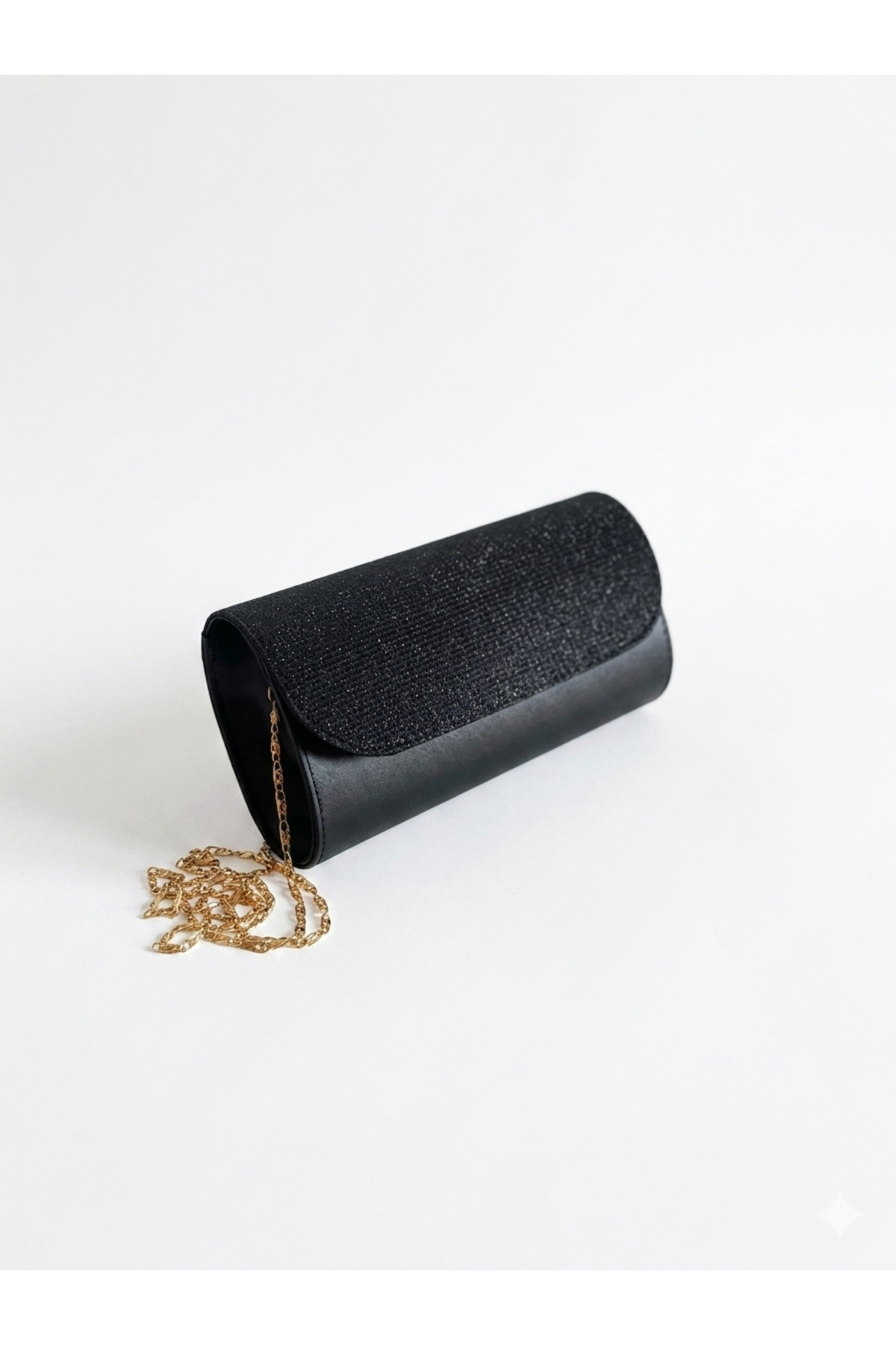 FN Bags Kadın Siyah Abiye Parlak Taş Detaylı Clutch görsel 3