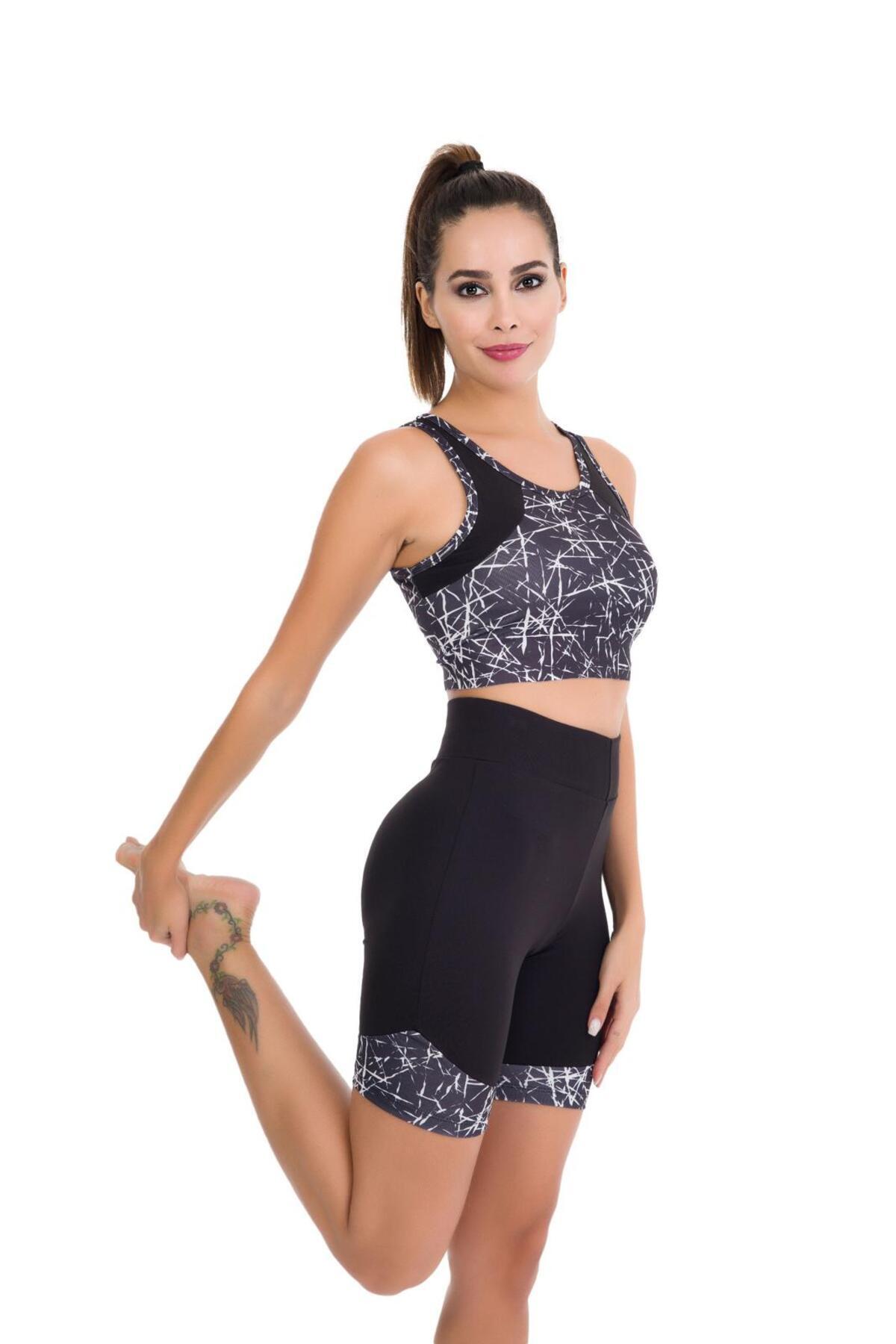 Lady Lingerie Şortlu Ve Büstiyerli Kadın Sporcu Takım