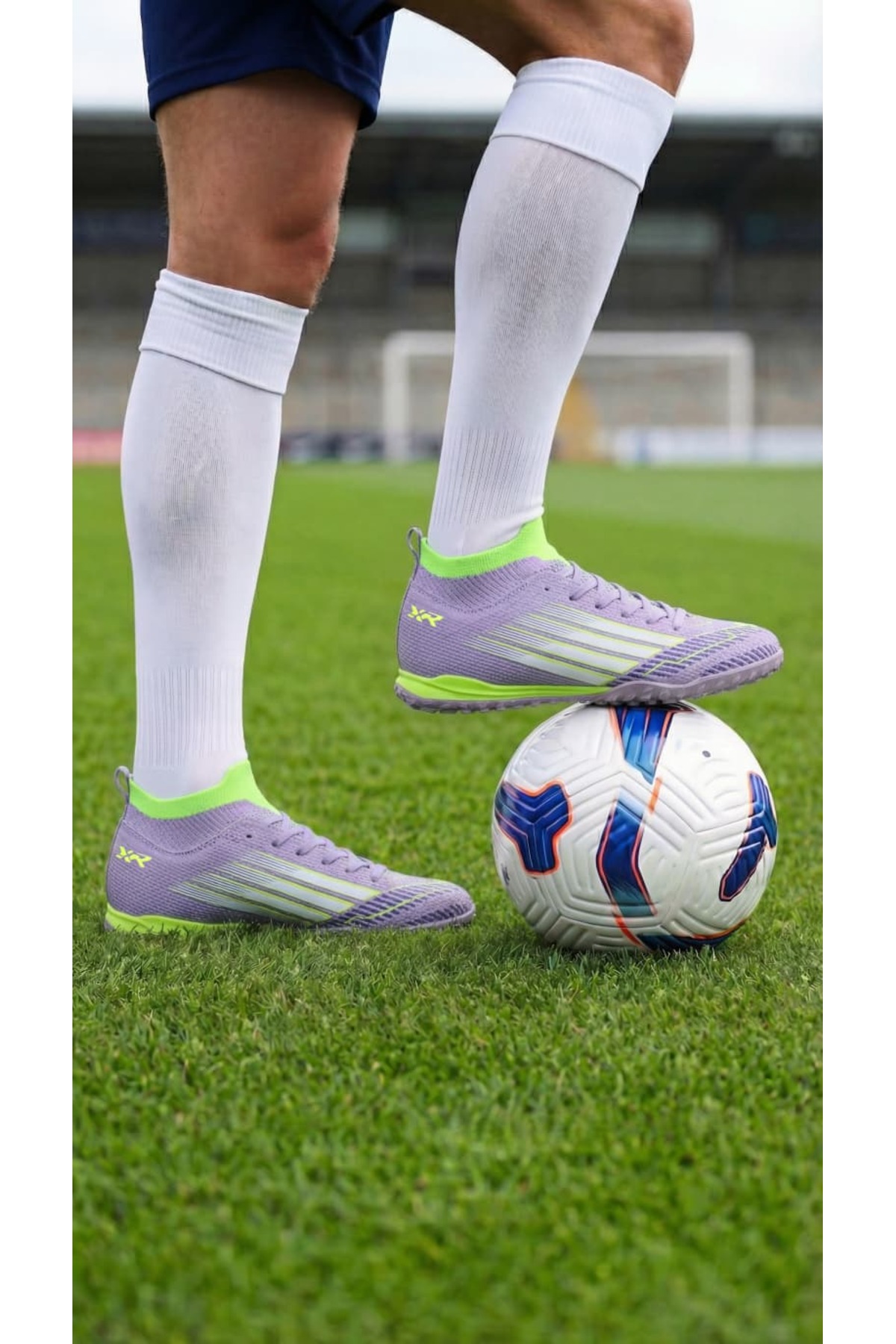 VİTUS Erkek Triko Çoraplı Halı Saha Krampon Futbol Spor Ayakkabısı