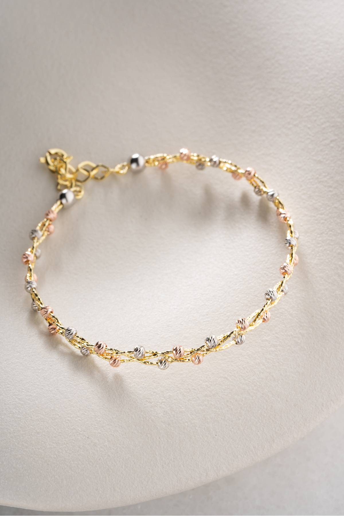 Silvano Jewelry 925 Ayar Gümüş Altın Yaldızlı Dorika Bileklik görsel 5