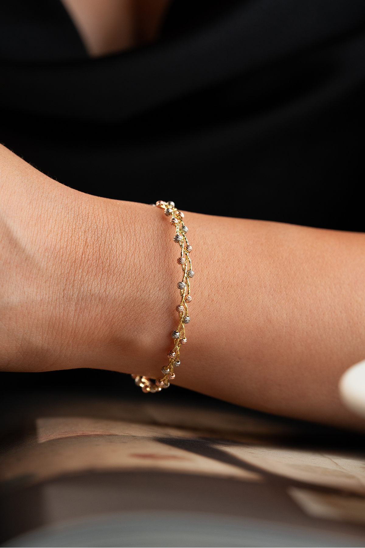 Silvano Jewelry 925 Ayar Gümüş Altın Yaldızlı Dorika Bileklik görsel 2