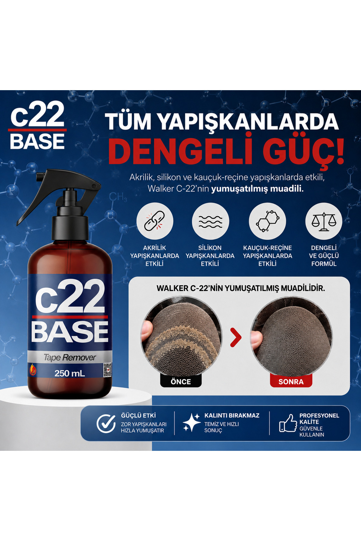 پاک‌کننده استاندارد چسب موی مصنوعی c22 BASE — BASE.SP/250 — تصویر 3 از 5