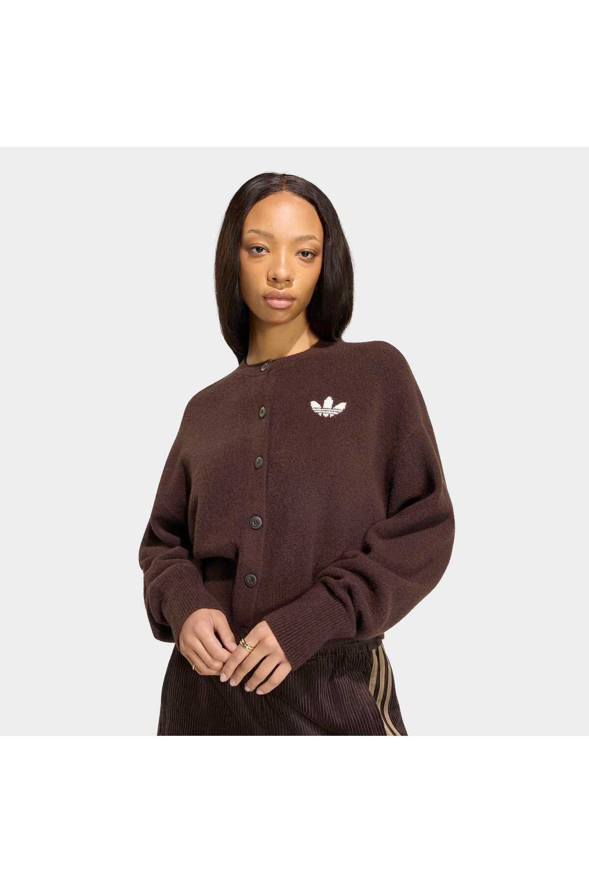 adidas Ess Cardigan Kadın Spor Sweatshirt IA4455 görsel 5