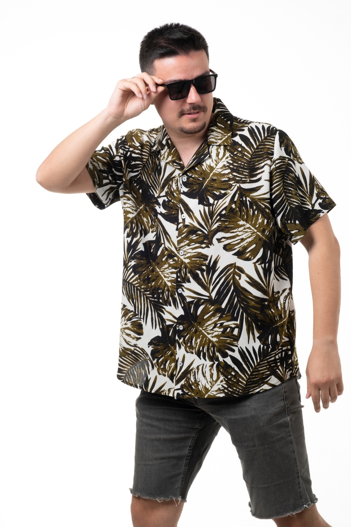 SÖR BÜLEND Erkek Büyük Beden Hawaii Kısa Kollu Yazlık Gömlek
