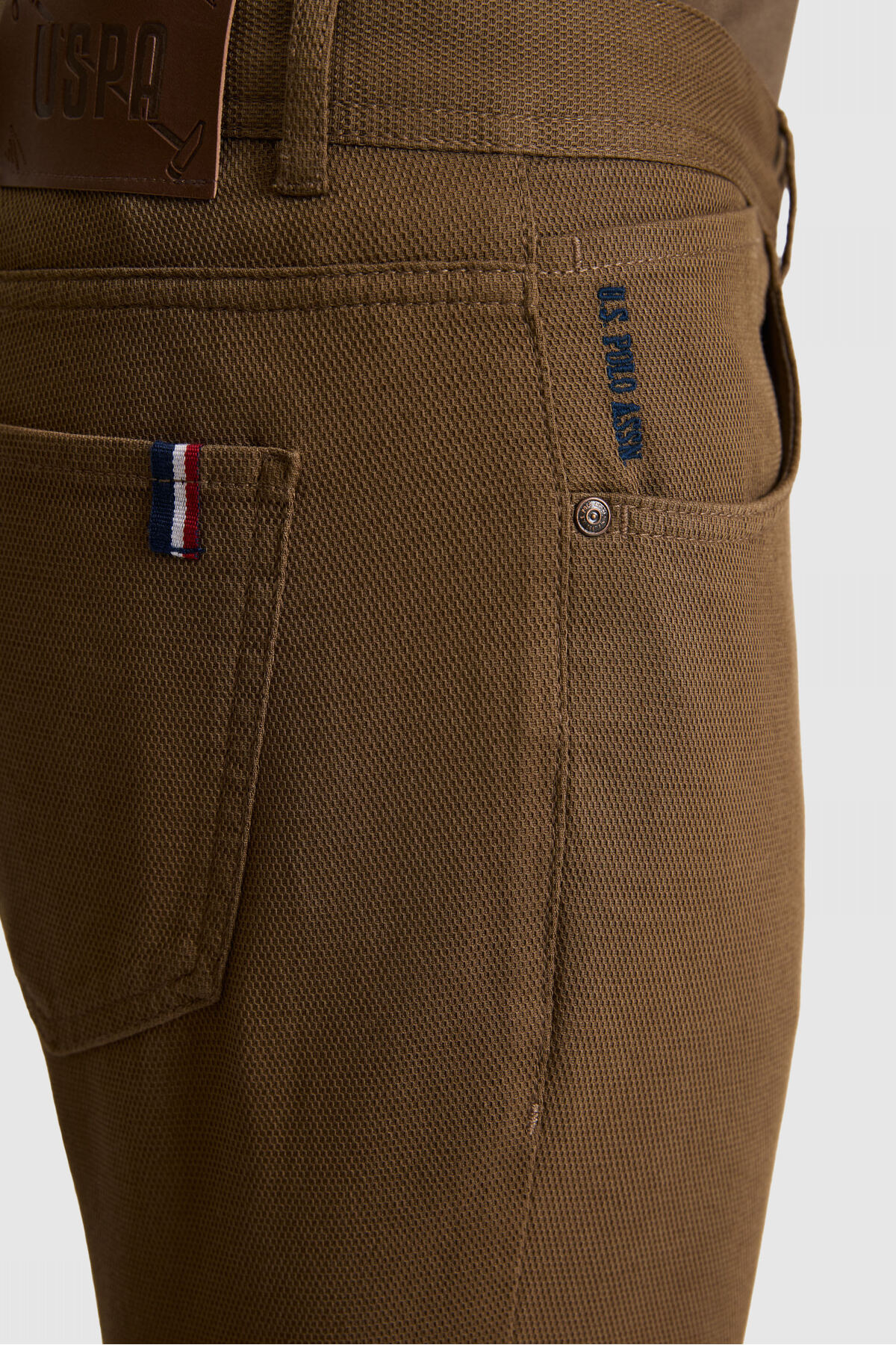U.S. Polo Assn. Erkek Haki Kanvas Pantolon 50326183-VR027 görsel 6