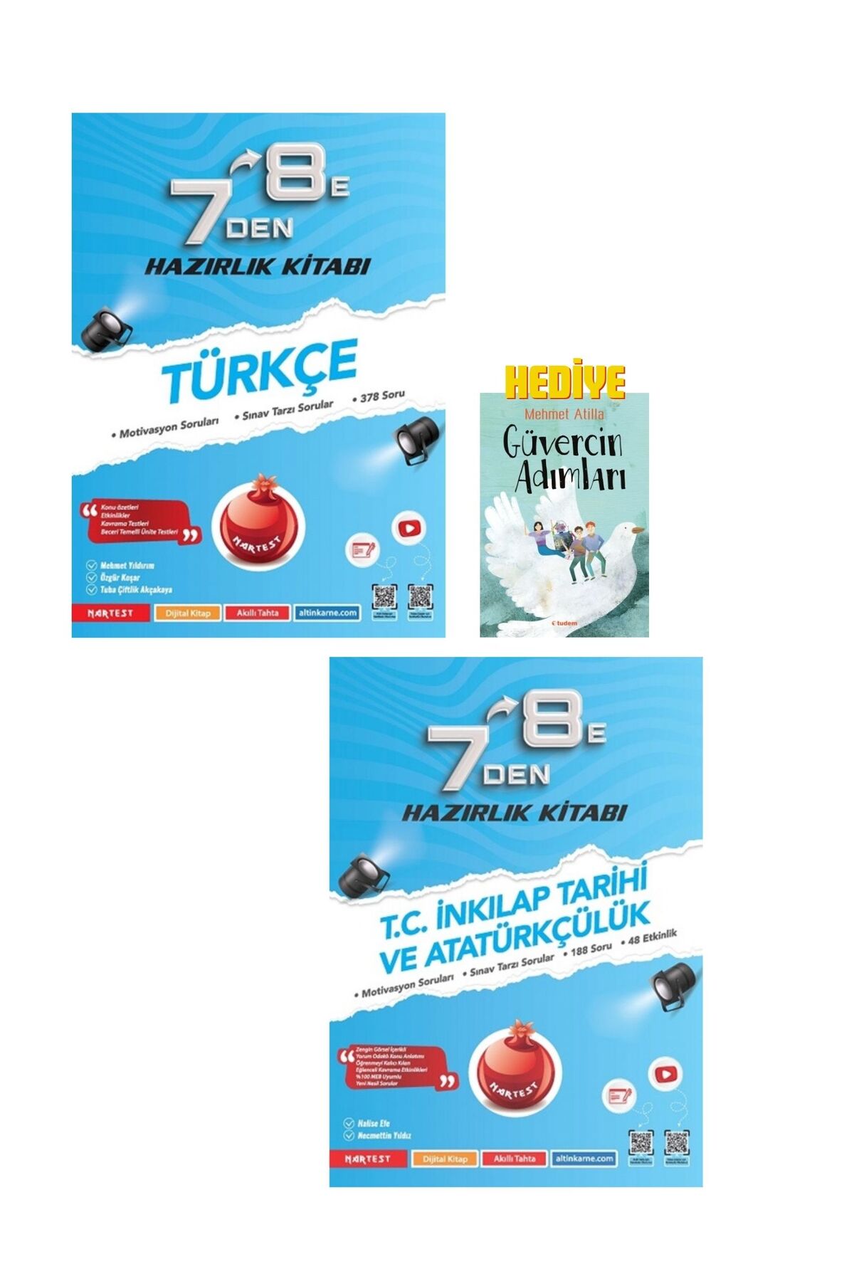 Nartest Yayınları NARTEST 7 DEN 8 E GEÇİŞ TÜRKÇE-İNKILAP HAZIRLIK