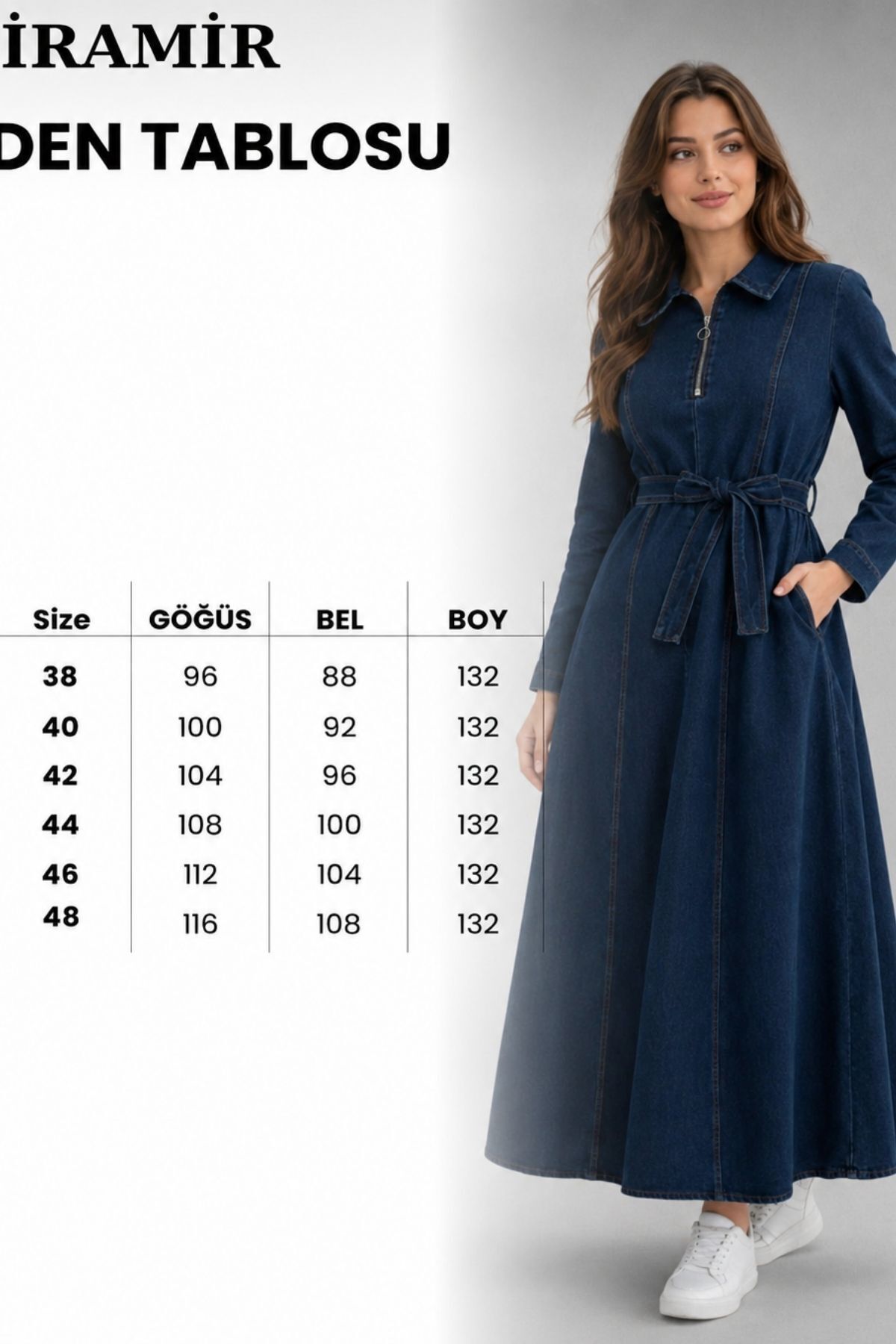 HİRAMİR Kadın Kot Elbise YZ2730 görsel 5