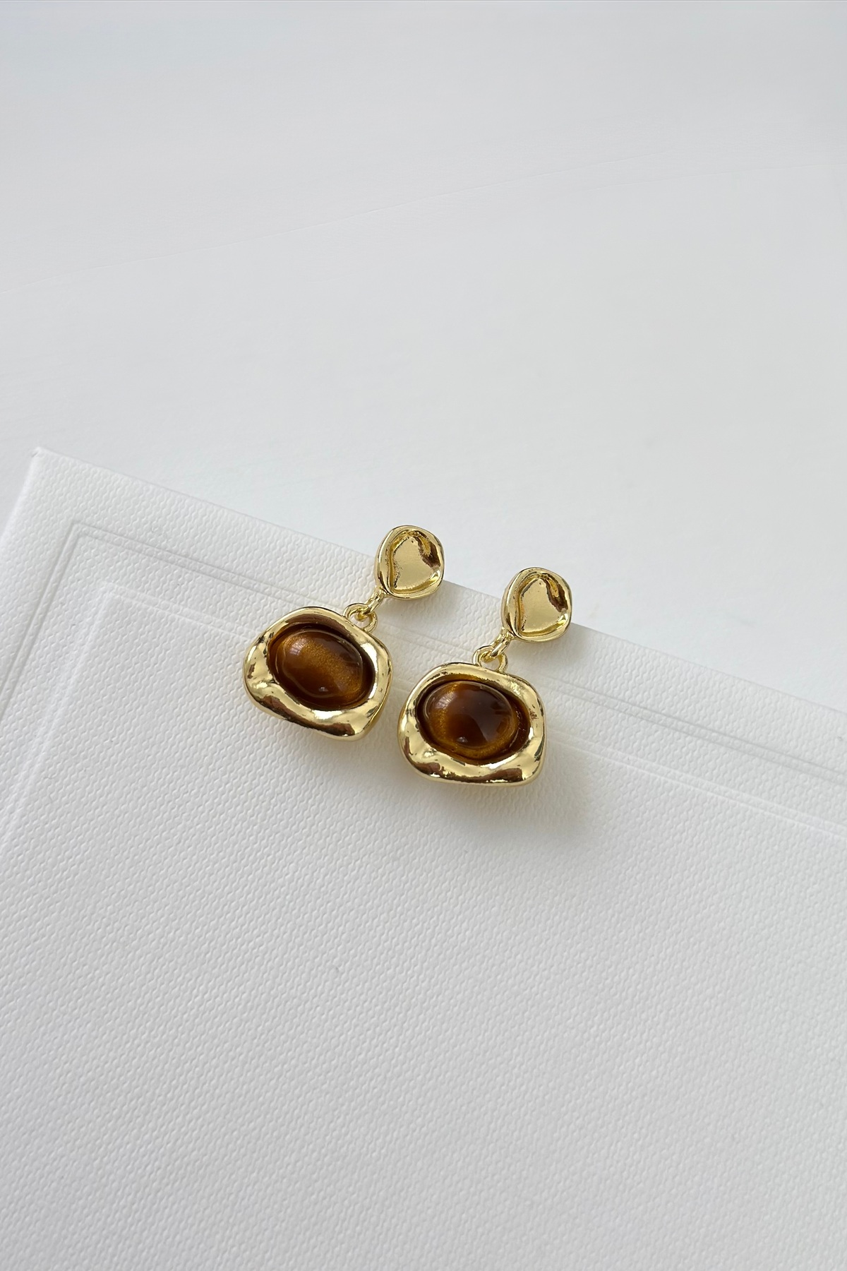 Serena Gold Cat Eye Earrings