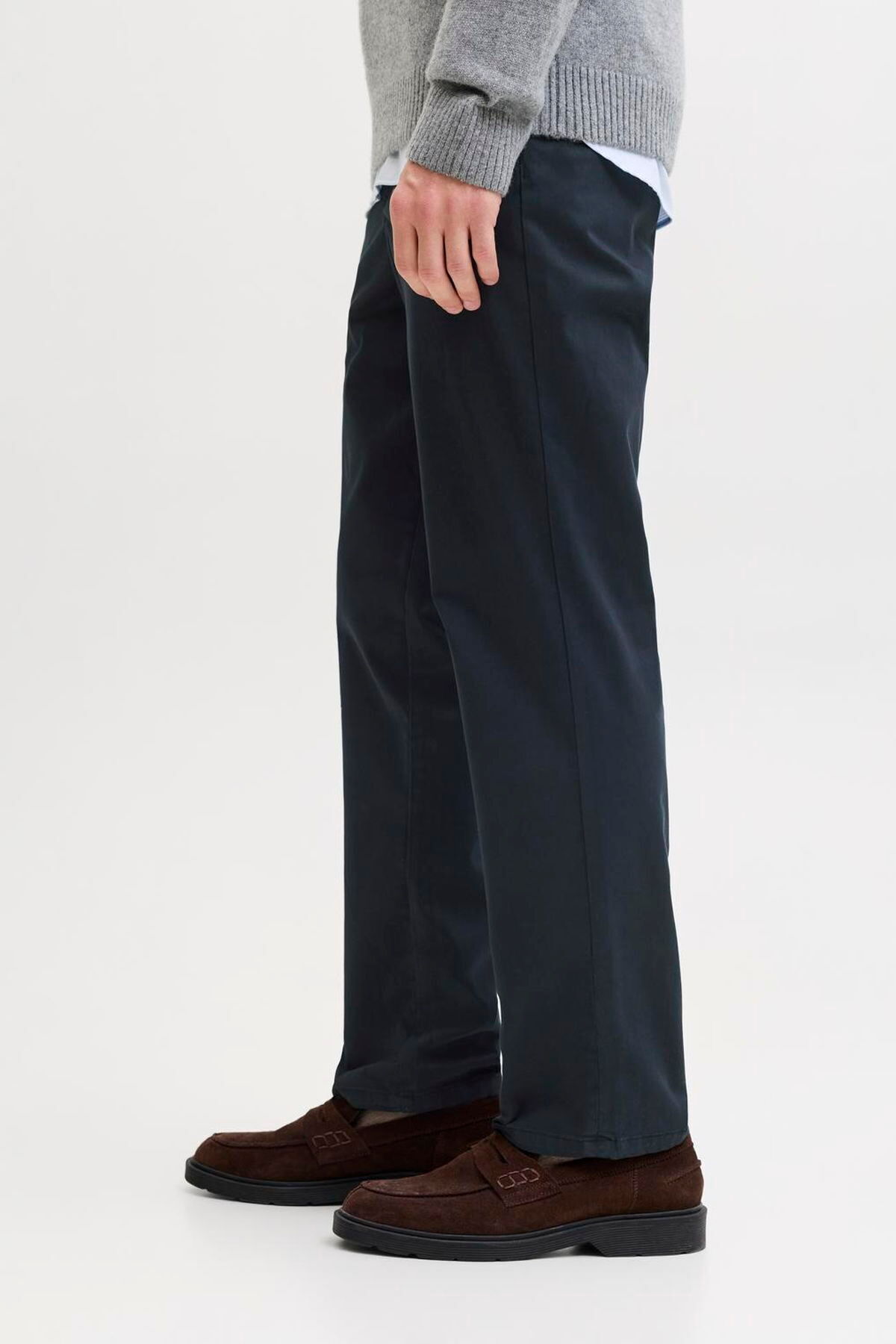 Jack & Jones Büyük Beden Regular Fit Orta Bel Chino Pantalon - Ollie görsel 3