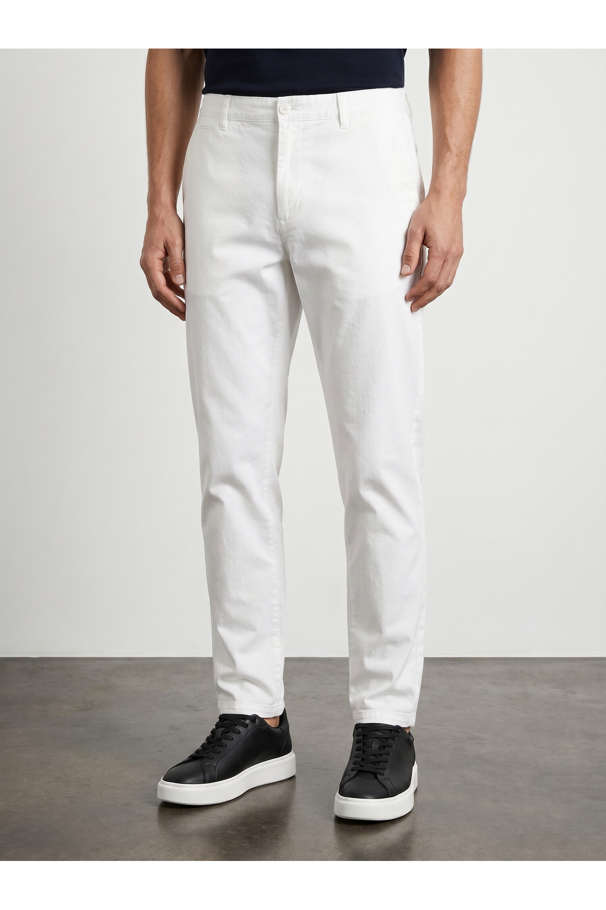 BASEL.CO Basic Şık Chino Keten Pantolon görsel 3
