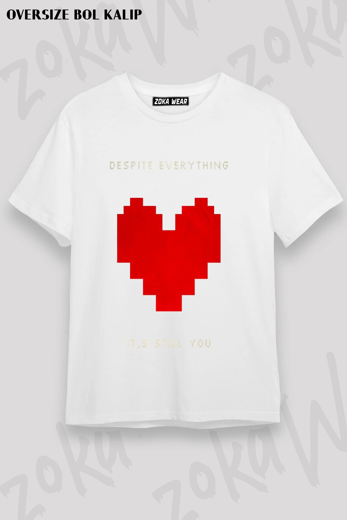 ZOKAWEAR Unisex Bol Kalıp Undertale Sans v18 Baskılı Tişört