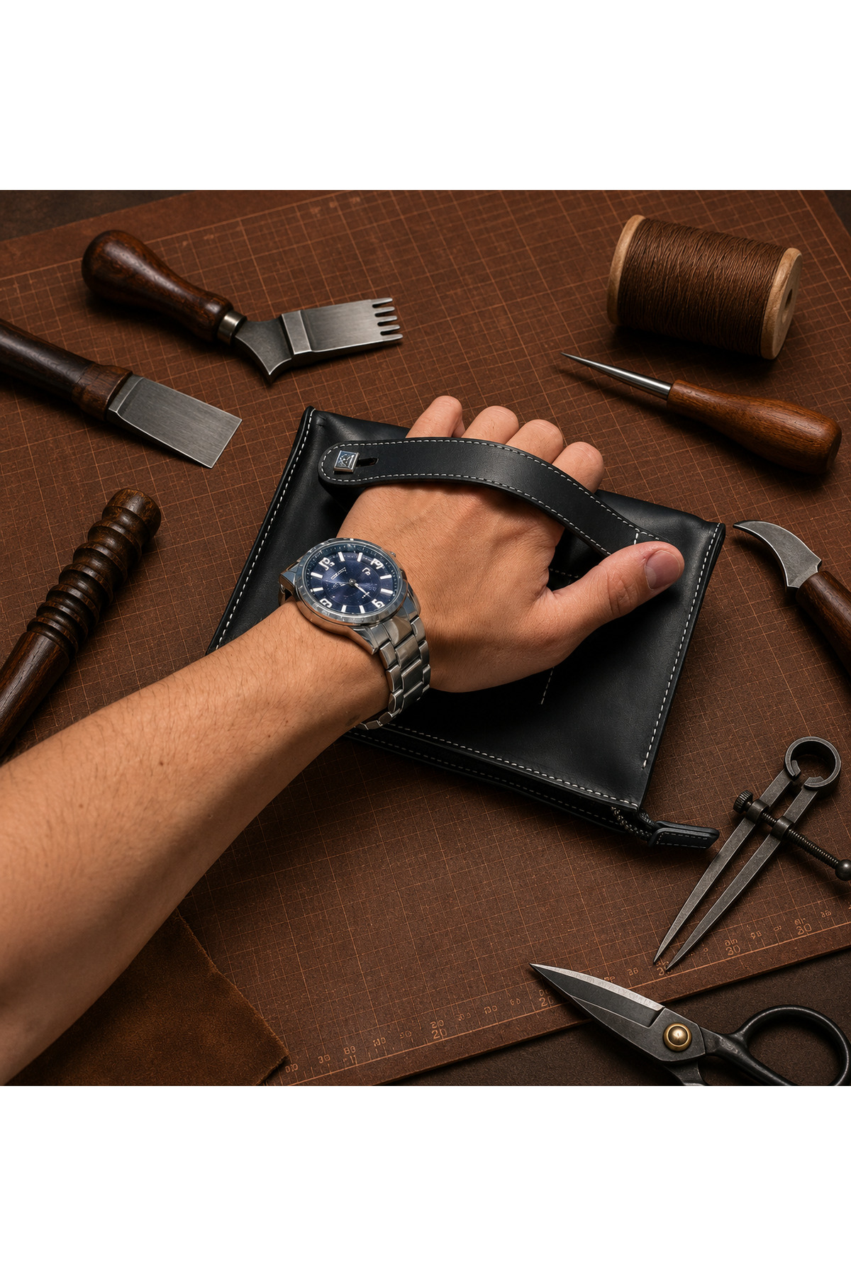 Vintage Leather Hakiki Deri Erkek El Çantası