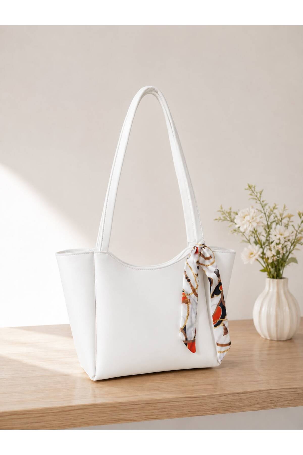 Judour Bags Kadın Fularlı Fermuarlı Ve Çıtçıt Kapamalı Shopper El Ve Omuz Çantası