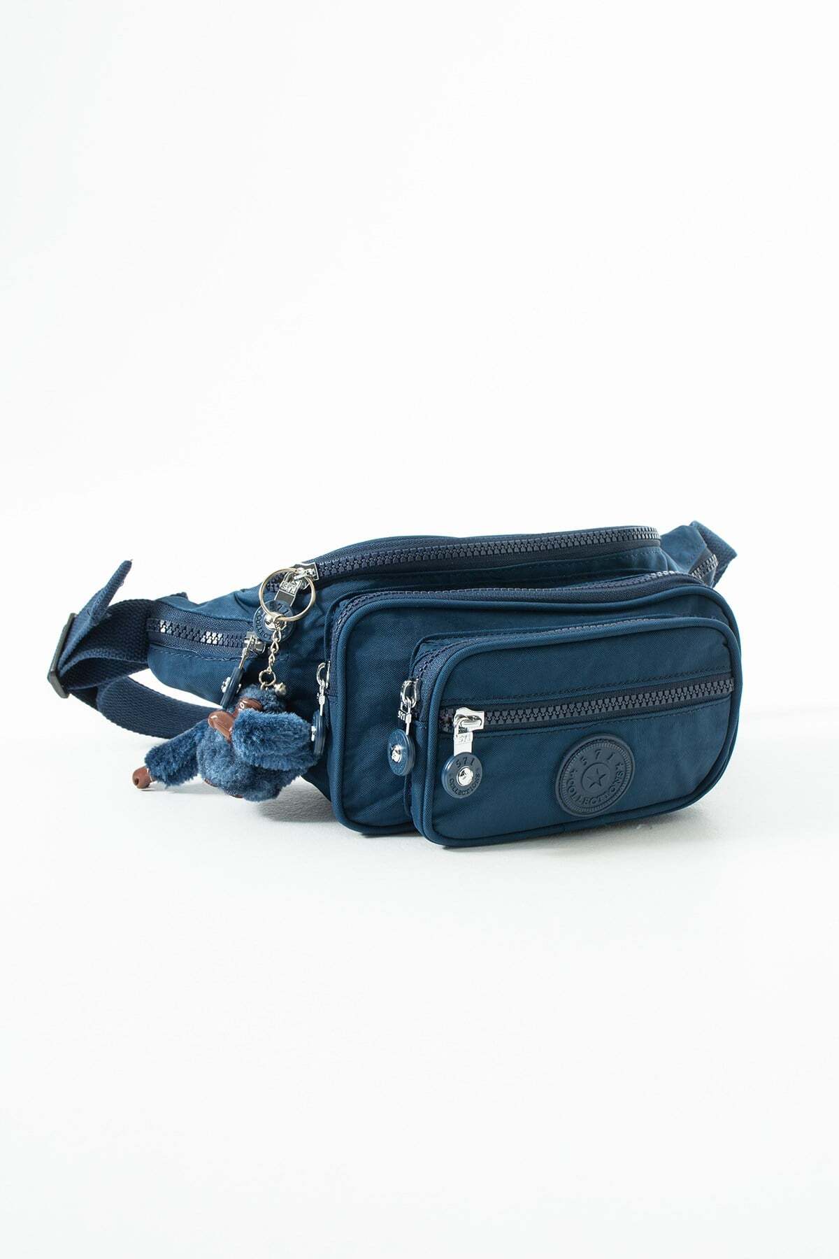571 Collections Çanta Unisex Çok Cepli, Su Geçirmez, Çapraz Askılı Bel Çantası (Freebag) Lacivert Model: 571-7J görsel 3