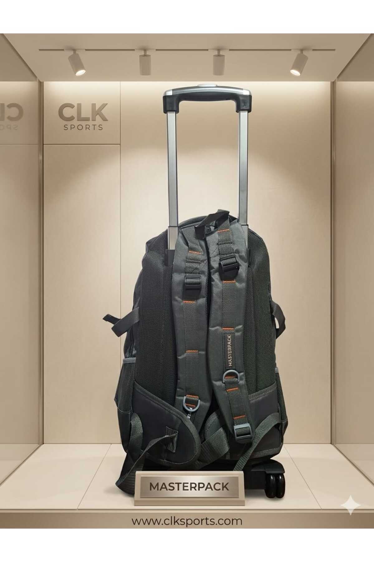 MASTER PACK Lux Çekçekli Tekerlekli , Dağcı Seyahat Laptop Bölmeli , Sırt Çantası görsel 7