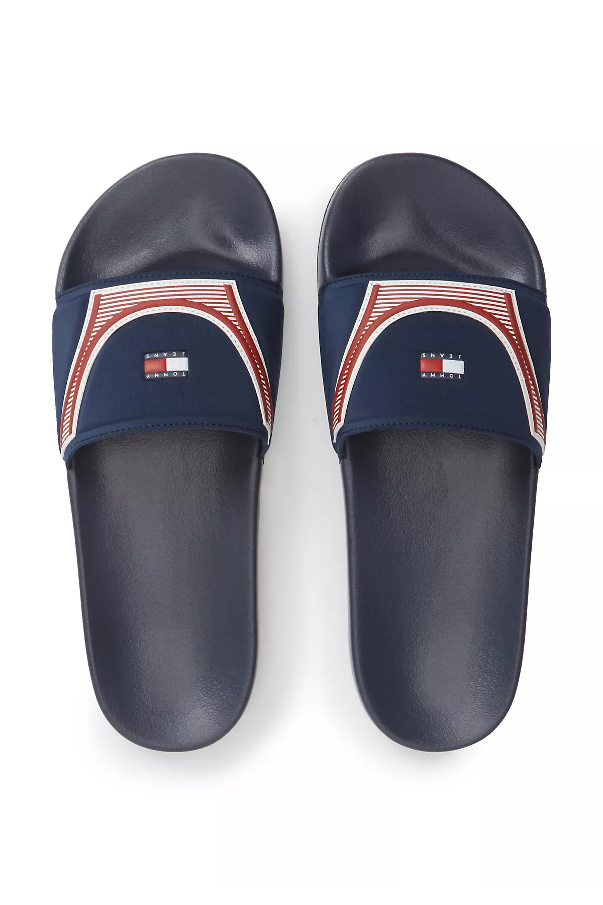 Tommy Hilfiger Erkek Logo Detaylı Rahat Taban Lacivert Terlik görsel 3
