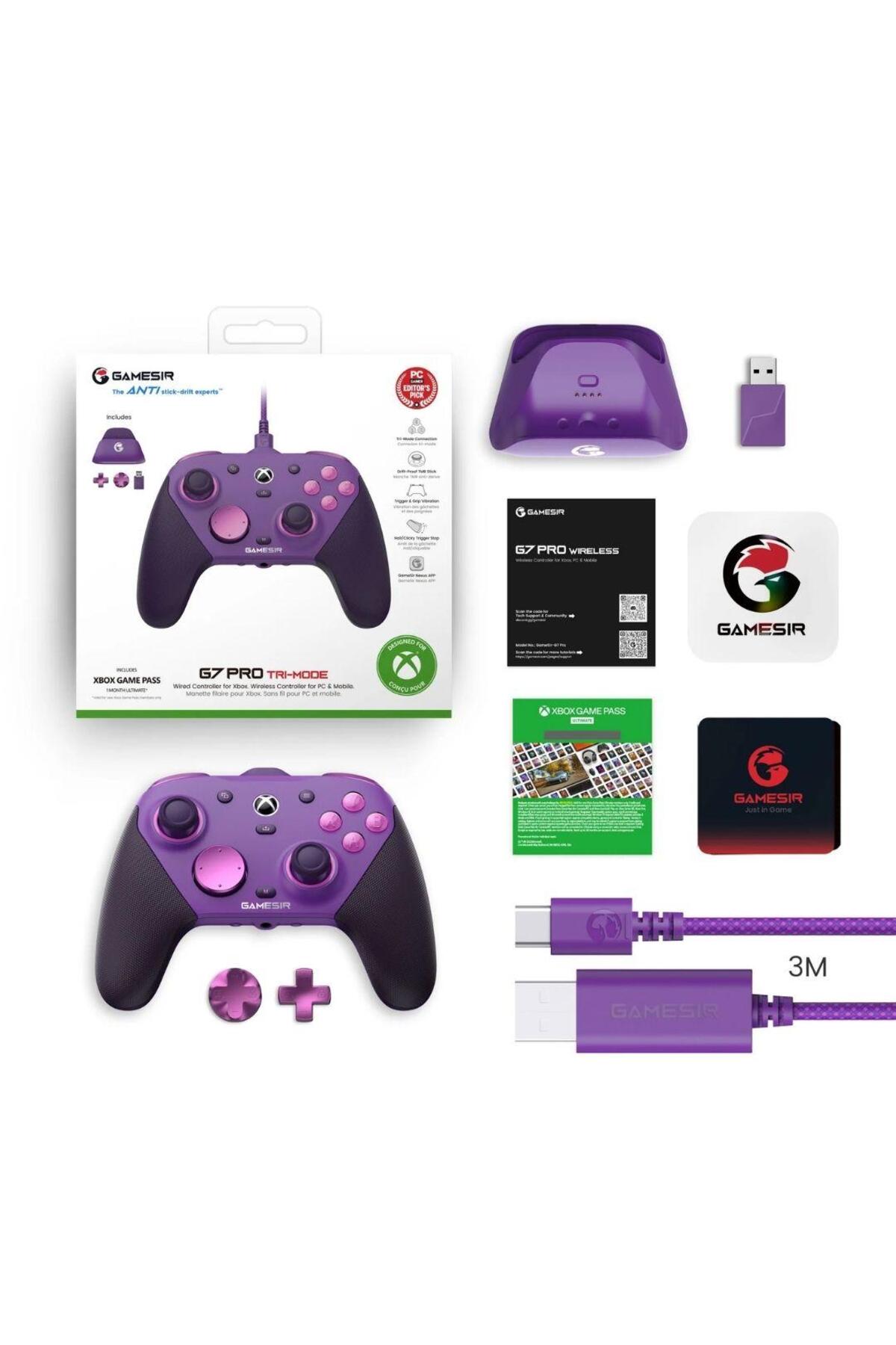 GameSir G7 Pro 3 Mod Kablolu TMR Sticks, Hall Effect Analog