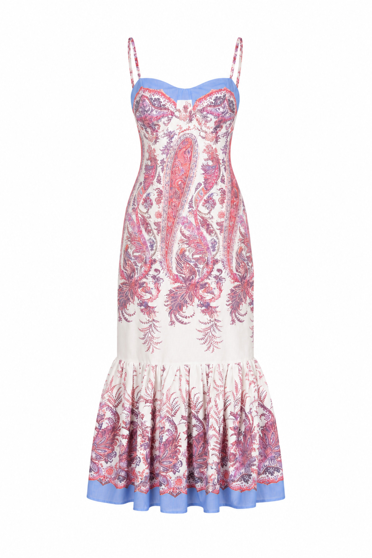 HAZELANNA Fish Model White Linen Dress with Straps