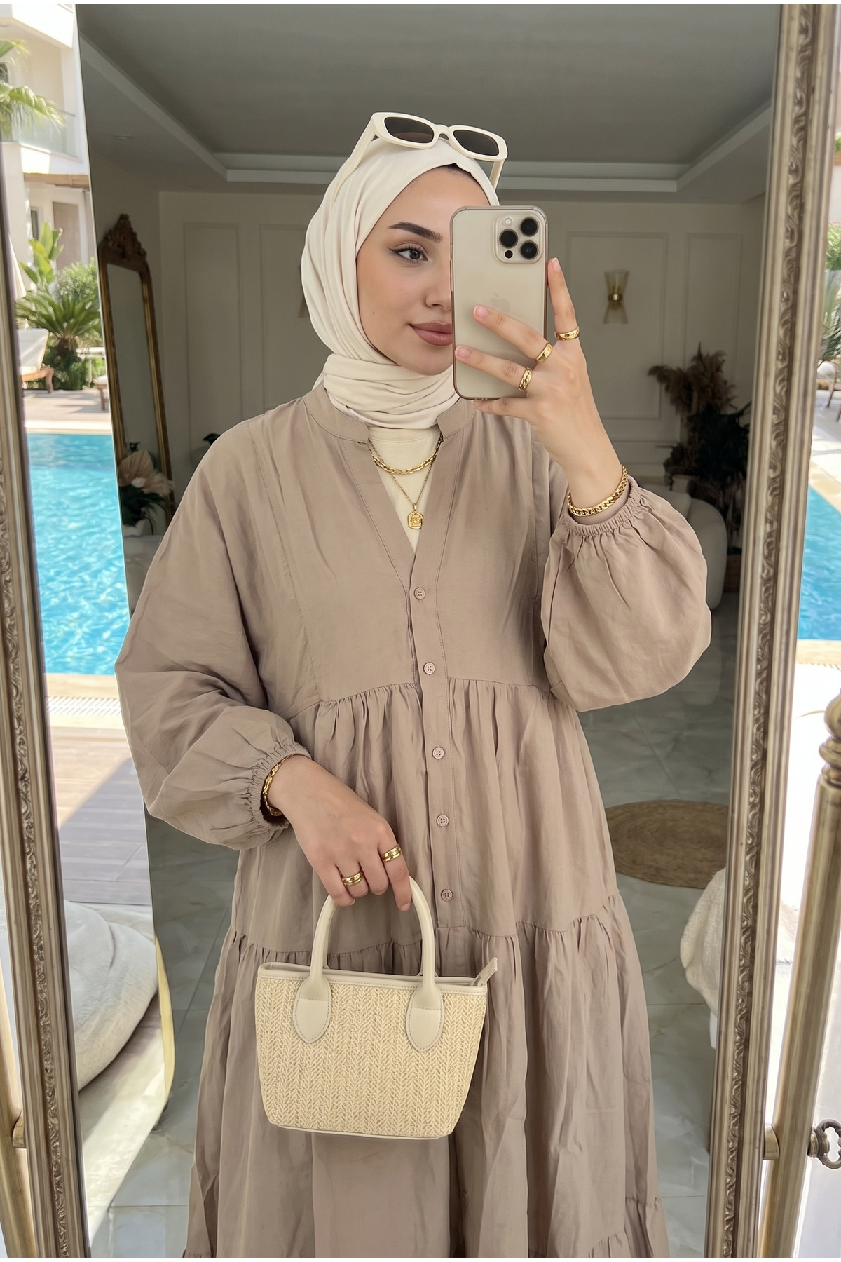 Women's Modal Fabric Layer Modest Dress (Unlined)