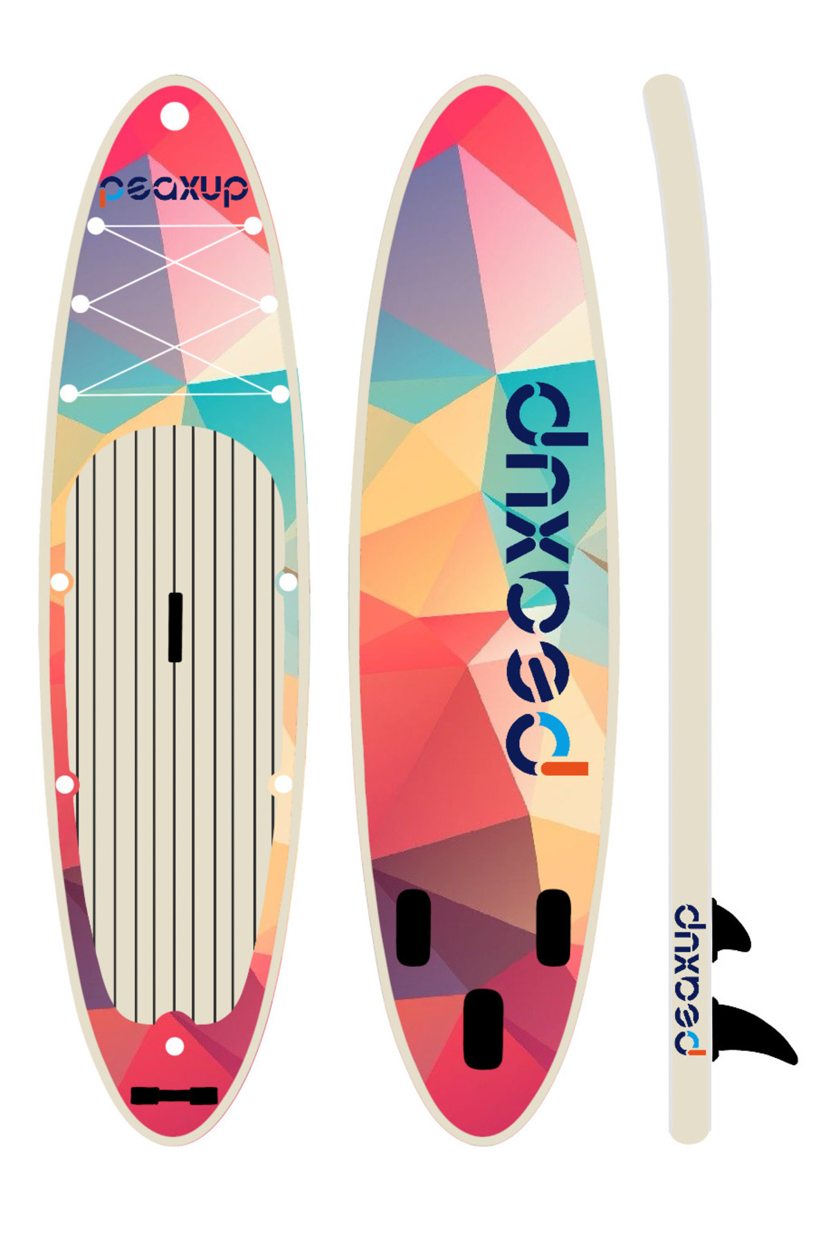 PEAXUP Red Mosaic Şişme SUP Board Seti - 335x84x15cm - Aksiyon