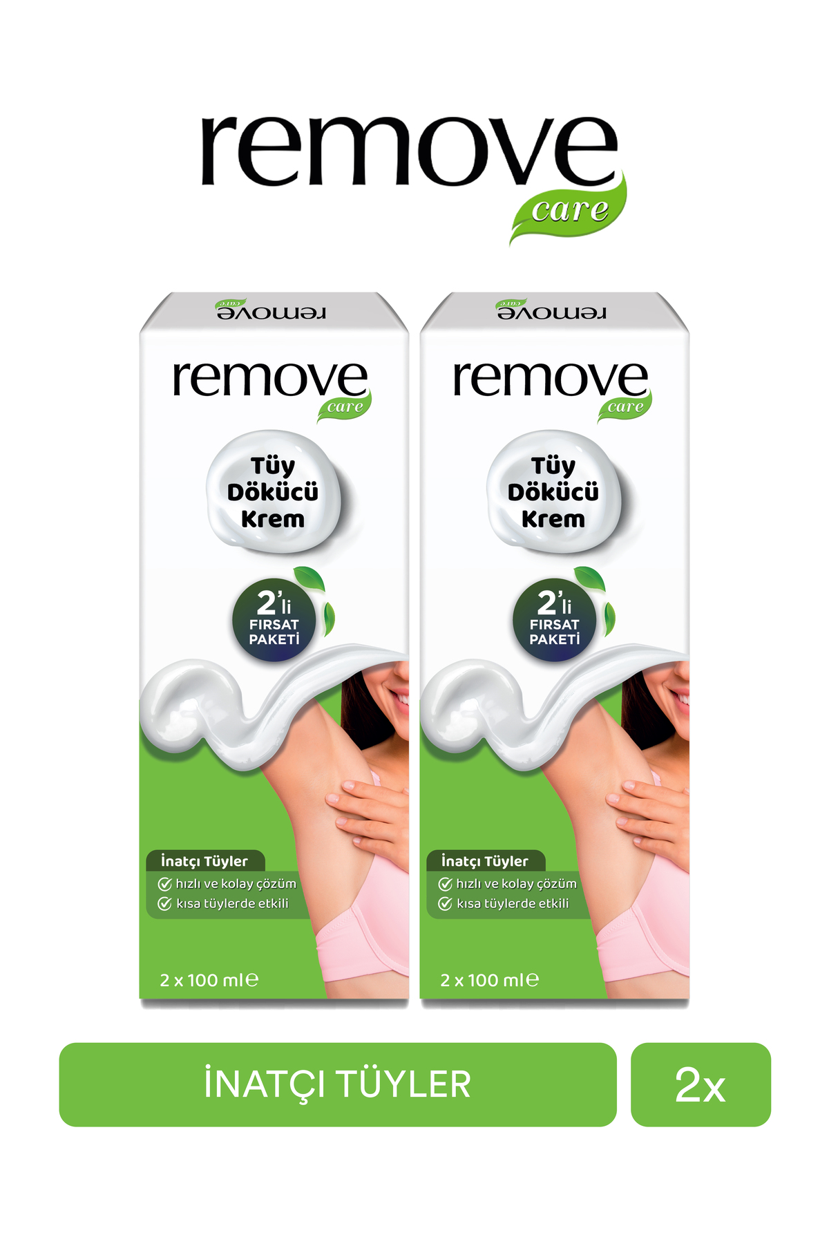 remove care Tüy Dökücü Krem İnatçı Tüyler 2'Lİ SET — 0601090102101
