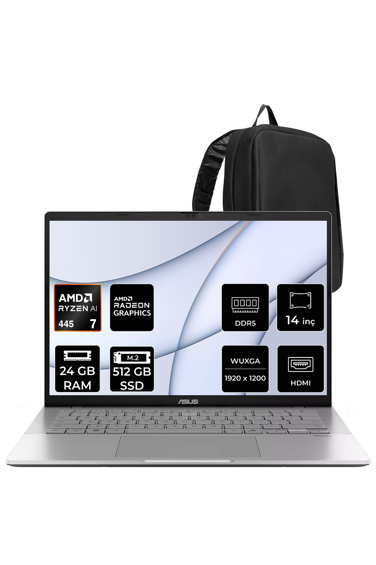 ASUS Vivobook S14 Ryzen AI 7 445 24GB RAM 512GB SSD 14