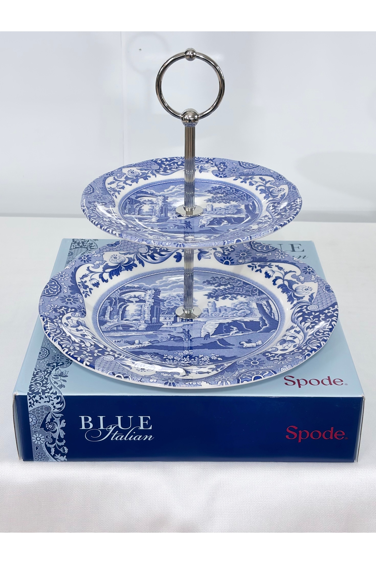 SPODE Blue Italian 2 Katlı Porselen Stand - Fiyatı
