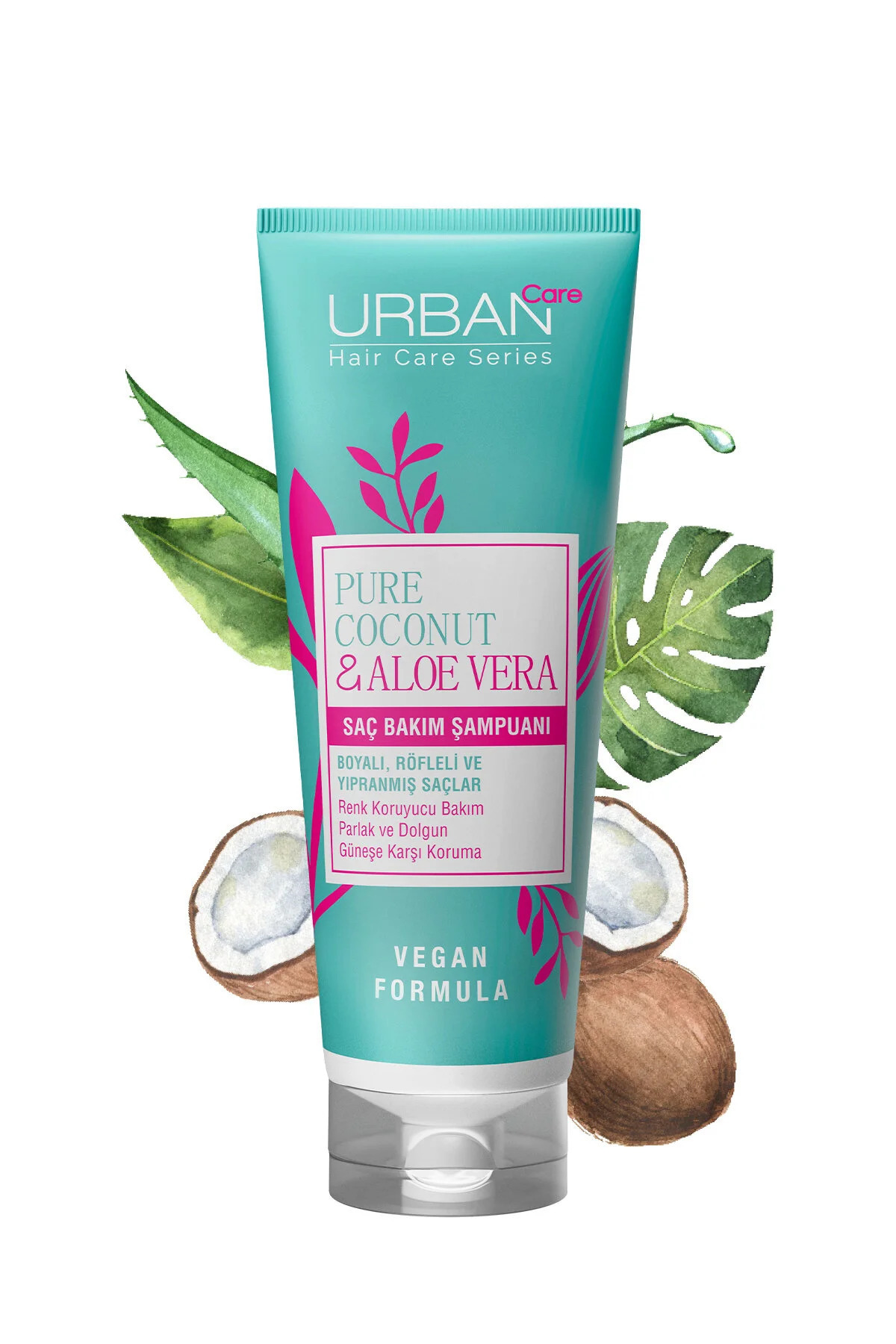 Pure Coconut & Aloe Vera Boyalı Saçlara Özel Renk Koruyucu Şampuan-250ml-vegan — 8680690703249 — تصویر 2 از 3