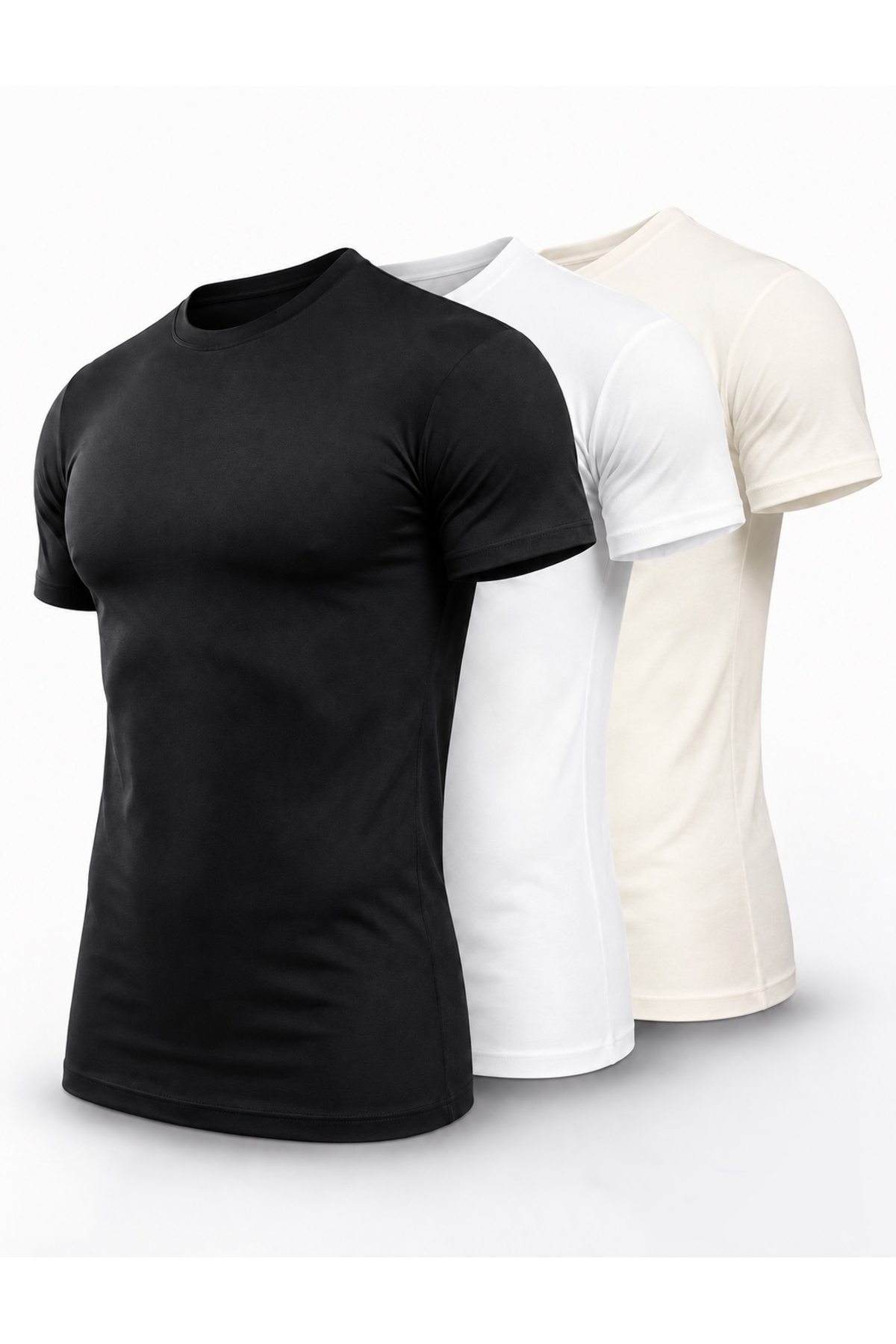 3-Pack Men's Premium Narrow Compression T-Shirt - Flexible & Breathable, Sports & Casual T-Shirt