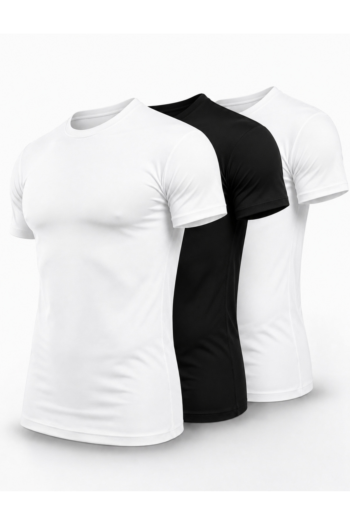 3-Pack Men's Premium Narrow Compression T-Shirt - Flexible & Breathable, Sports & Casual T-Shirt