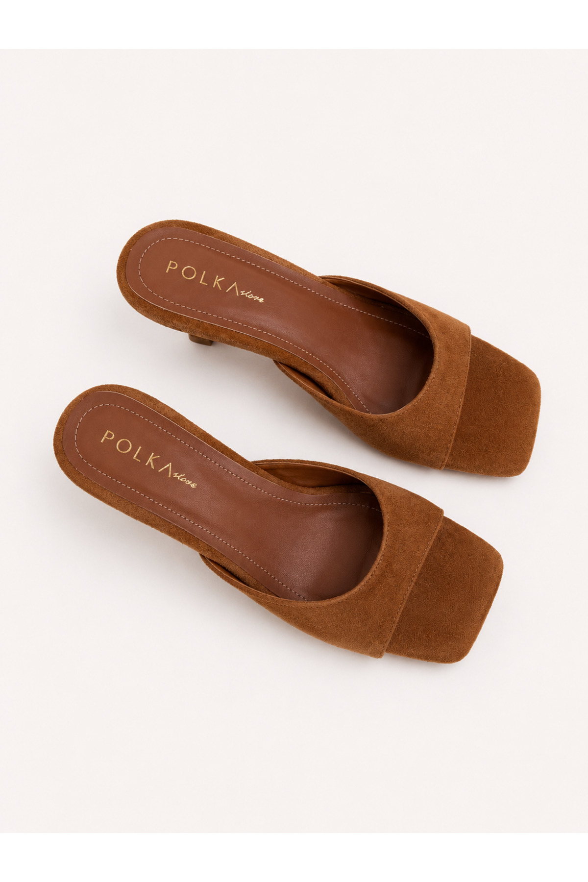 POLKA STORE Prime Ahşap Topuk Detaylı Kare Burunlu Tek Bantlı Yazlık Sandalet Kadın Ayakkabı görsel 7
