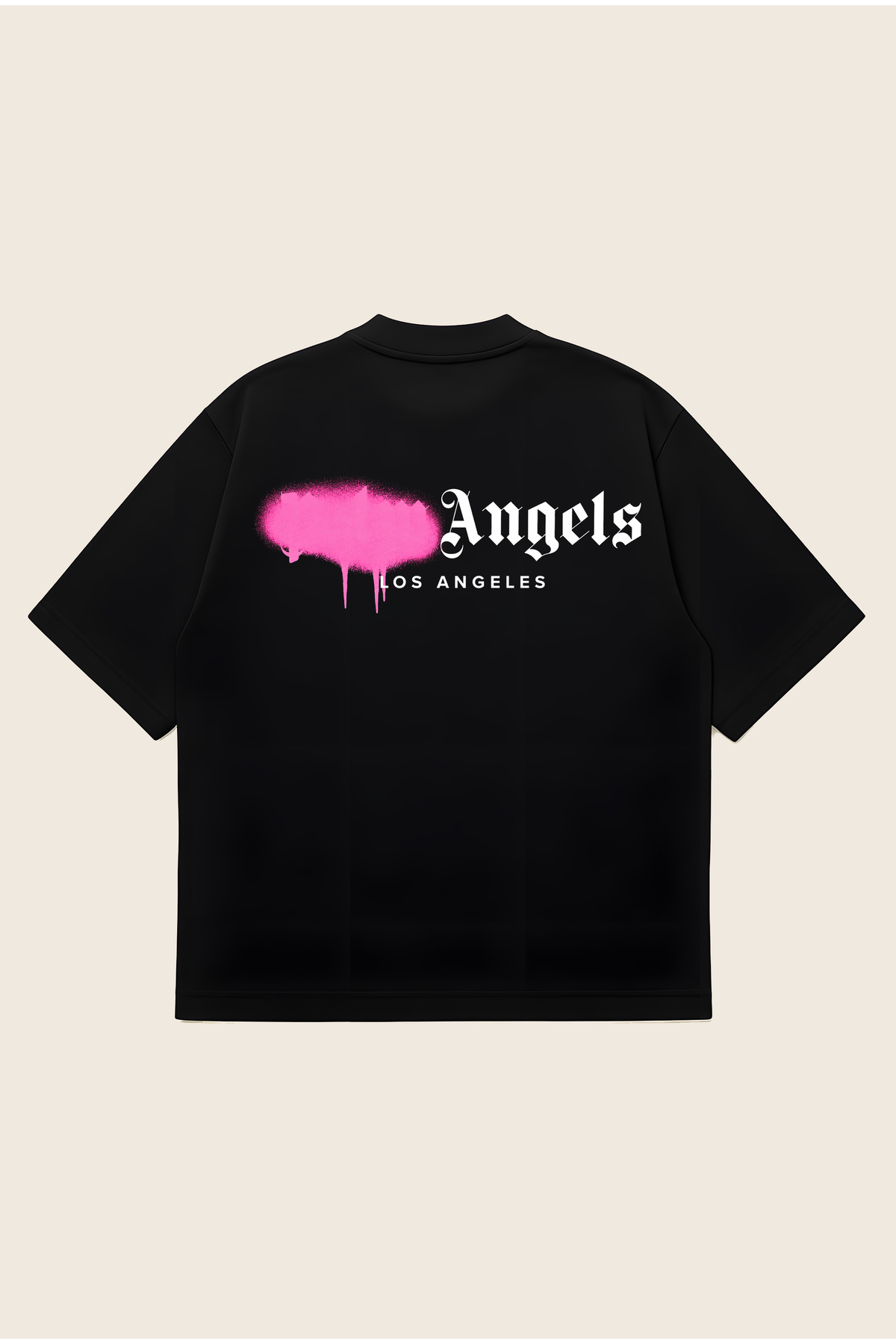 Moon Dancer Palm Angels majica sa ružičastim sprejom i printom, oversized box...