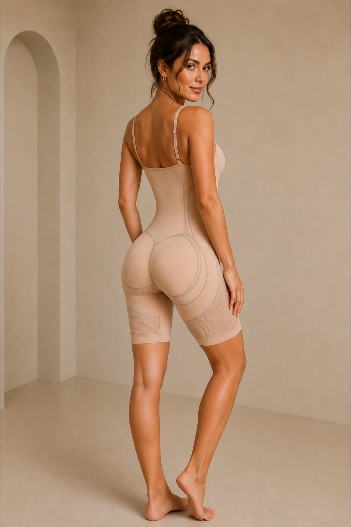 SAUNA SUIT Kadın İyonizer Askılı Body Korse | Göbek Bel Basen Toparlayıcı | İnce ve Sıkı Görünüm | Göğüs Altı Agraflı Tam Boy Korse görsel 8