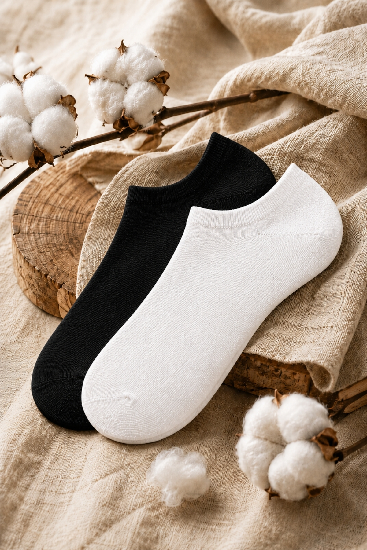 Dore Orijinal 6 Çift Unisex Pamuklu Spor Ayakkabı Sneaker Kısa Patik Çorap - 3 Siyah - 3 Beyaz görsel 4