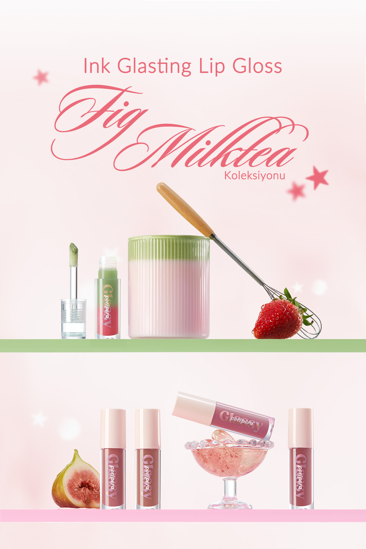 Dudaklara Dolgun ve Işıltılı Görünüm Sunan Gloss Ink Glasting Lip Gloss (18 Fig Milk Foam) — بنفش 5568 — تصویر 9 از 9