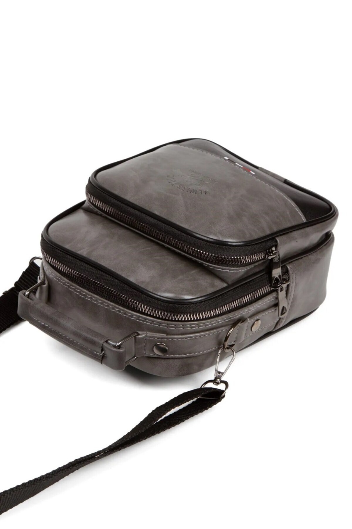 NEWISH POLO ACCESSORIES Erkek Gri Çapraz Omuz Ve El Çantası görsel 4