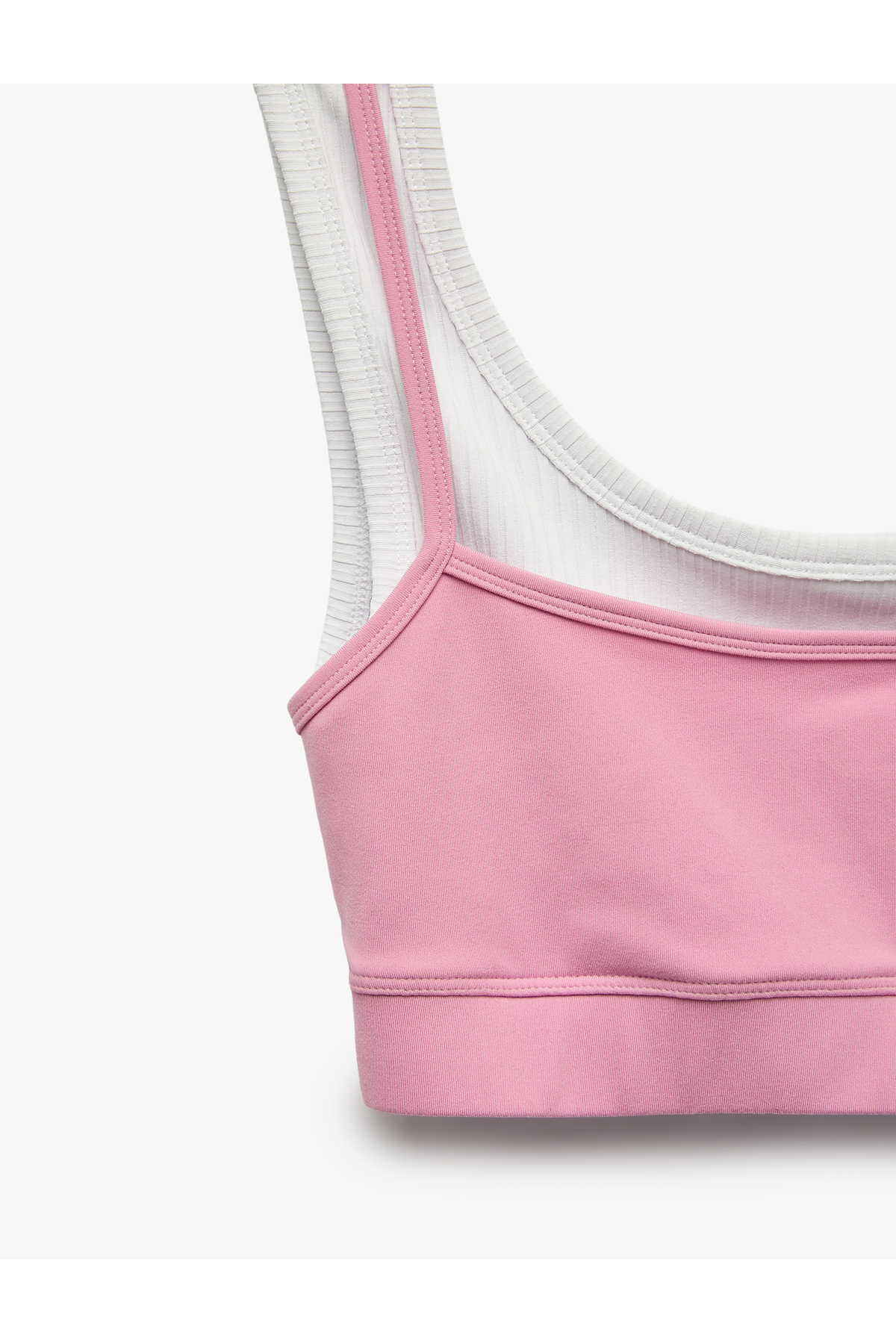 Koton Katmanlı Slim Fit Askılı Kaplı Sporcu Sütyeni görsel 3