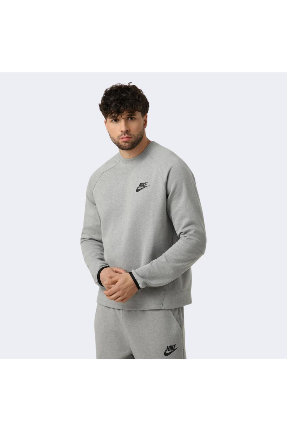 سویشرت مردانه جیب‌دار خاکستری NSW Tech Fleece نایکی سویشرت اسپرت Nike