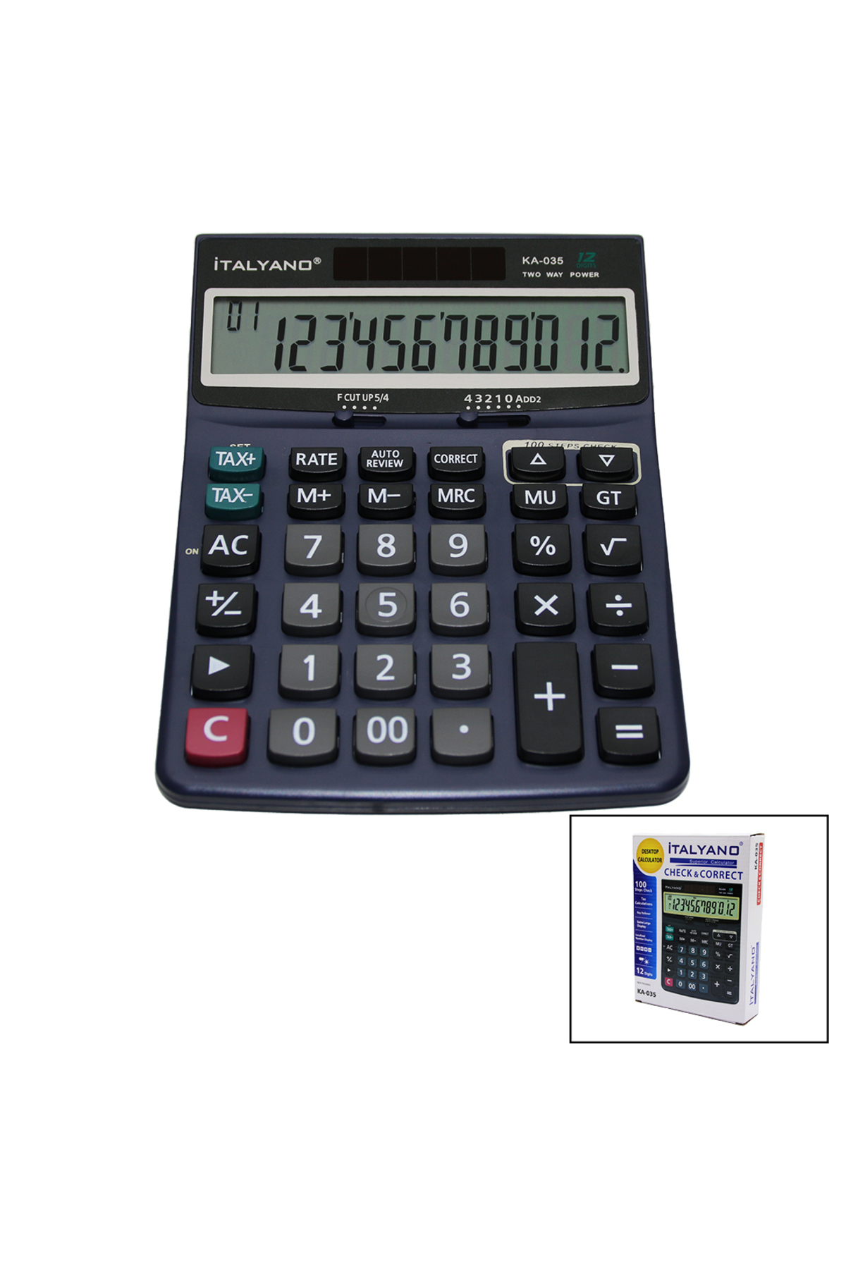 Marsilyan 12 HANELİ HESAP MAKİNESİ 100 İŞLEM GERİ SAYDIRMA () ILKEL-GRP9Y84