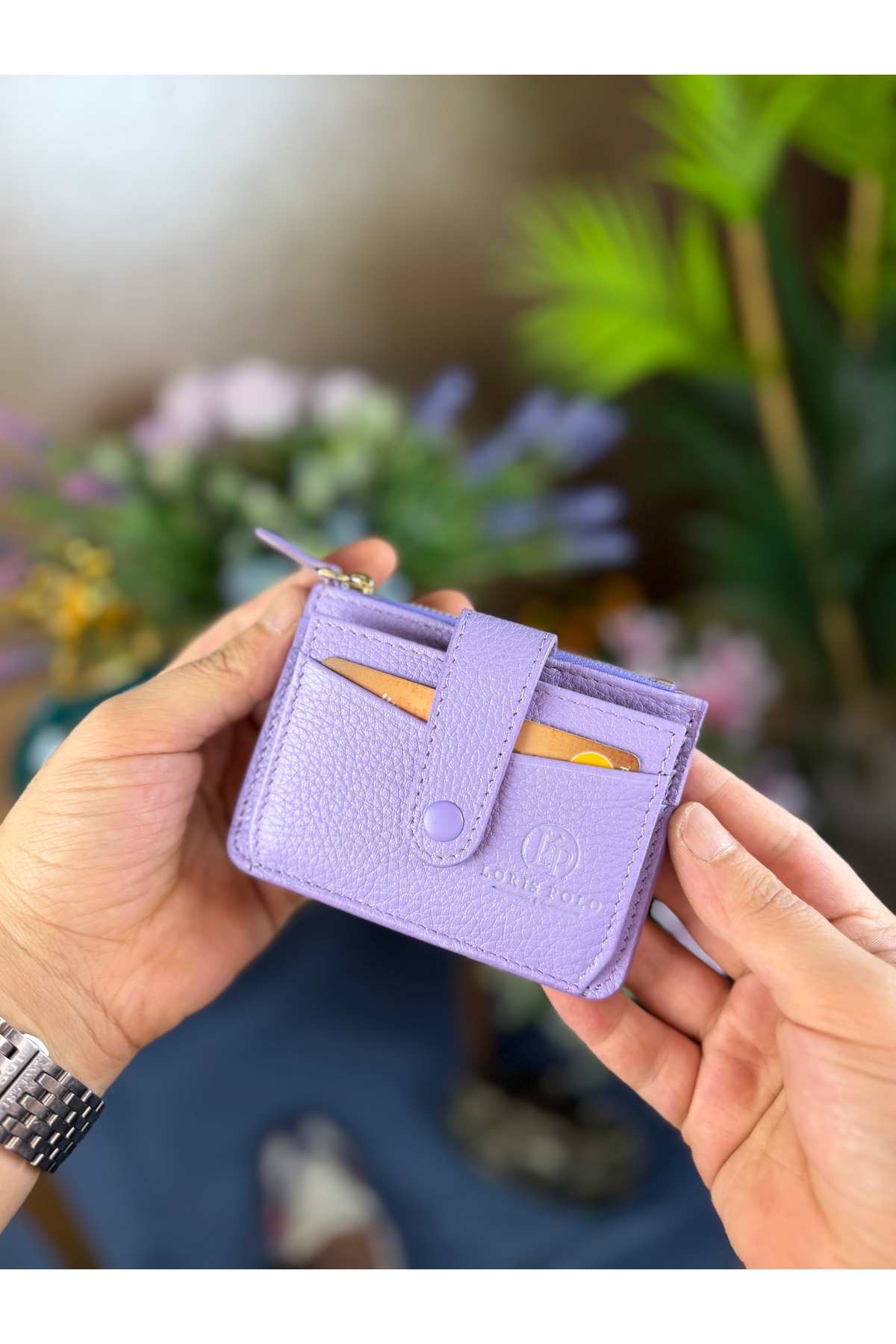 LORİS POLO Maya Unisex Hakiki deri Fermuarlı Kartlık