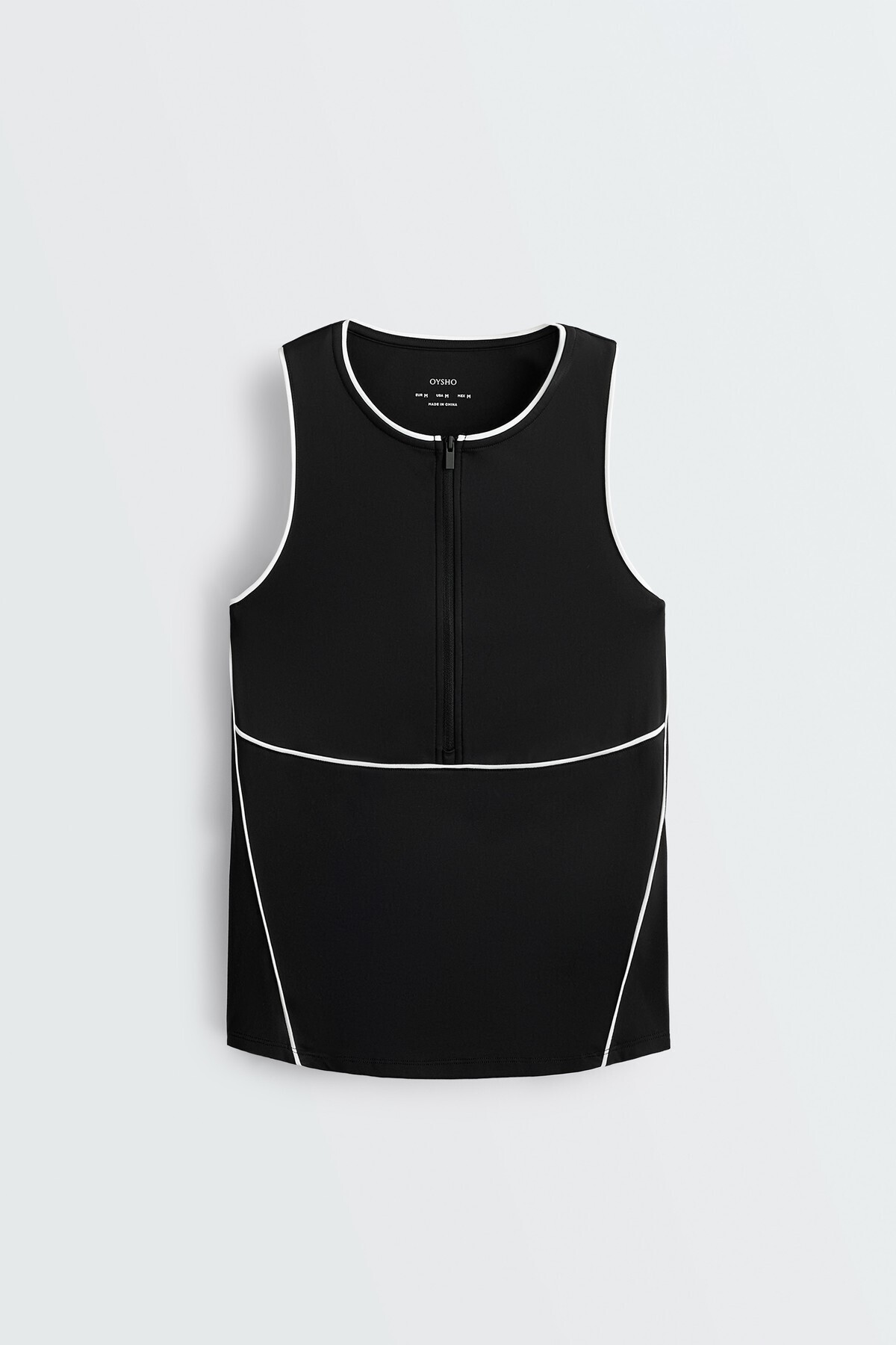 Oysho Yarım fermuarlı kolsuz T-shirt görsel 5