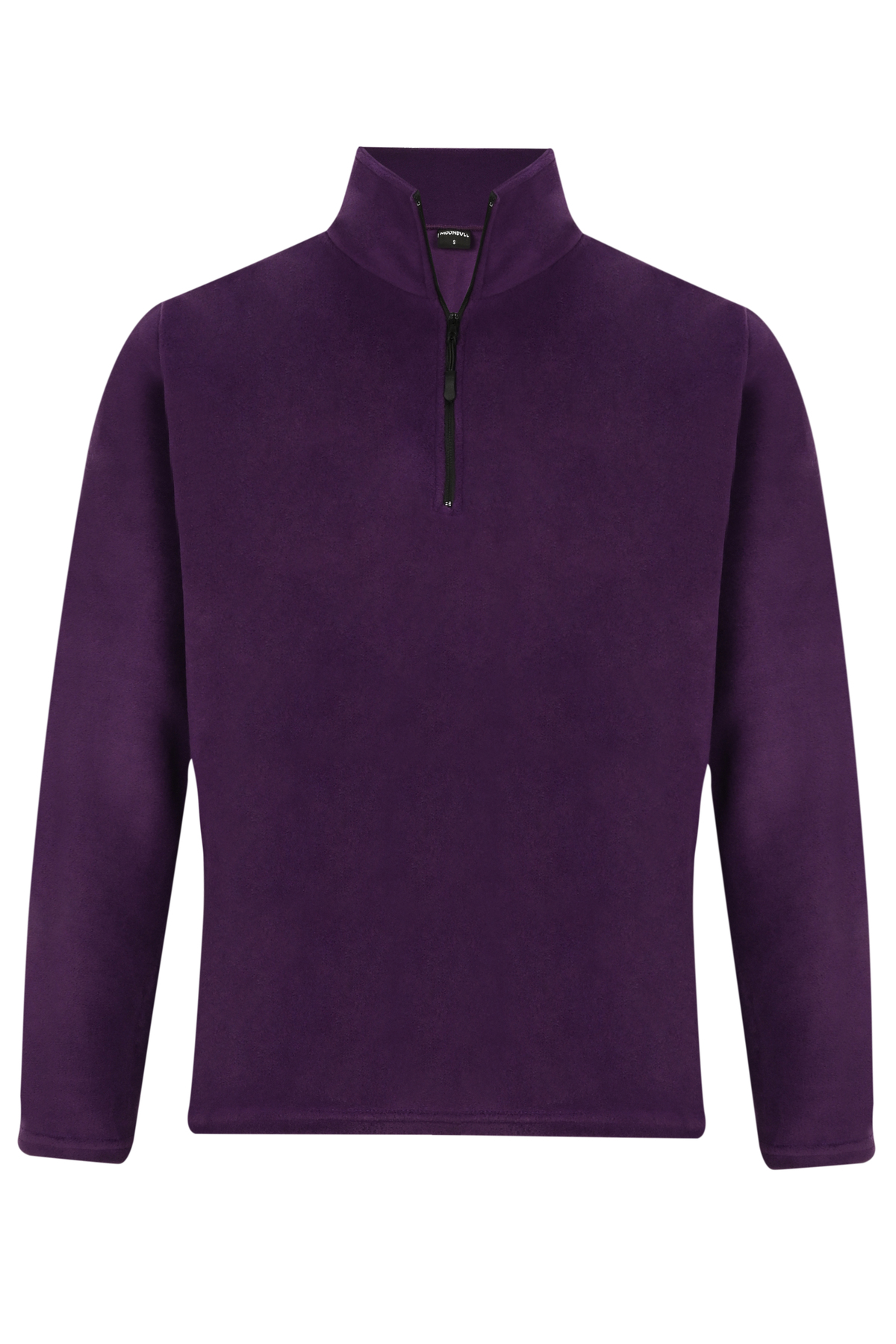 Erkek 3'lü Tüylenme Yapmaz Fit Bato Yaka Soğuk Geçirmez Polar Sweatshirt — بنفش 3'lüpolar — تصویر 4 از 4