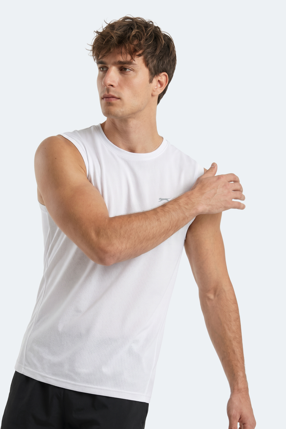 Slazenger HEROFIT IN Erkek Kolsuz Beyaz Atlet görsel 4