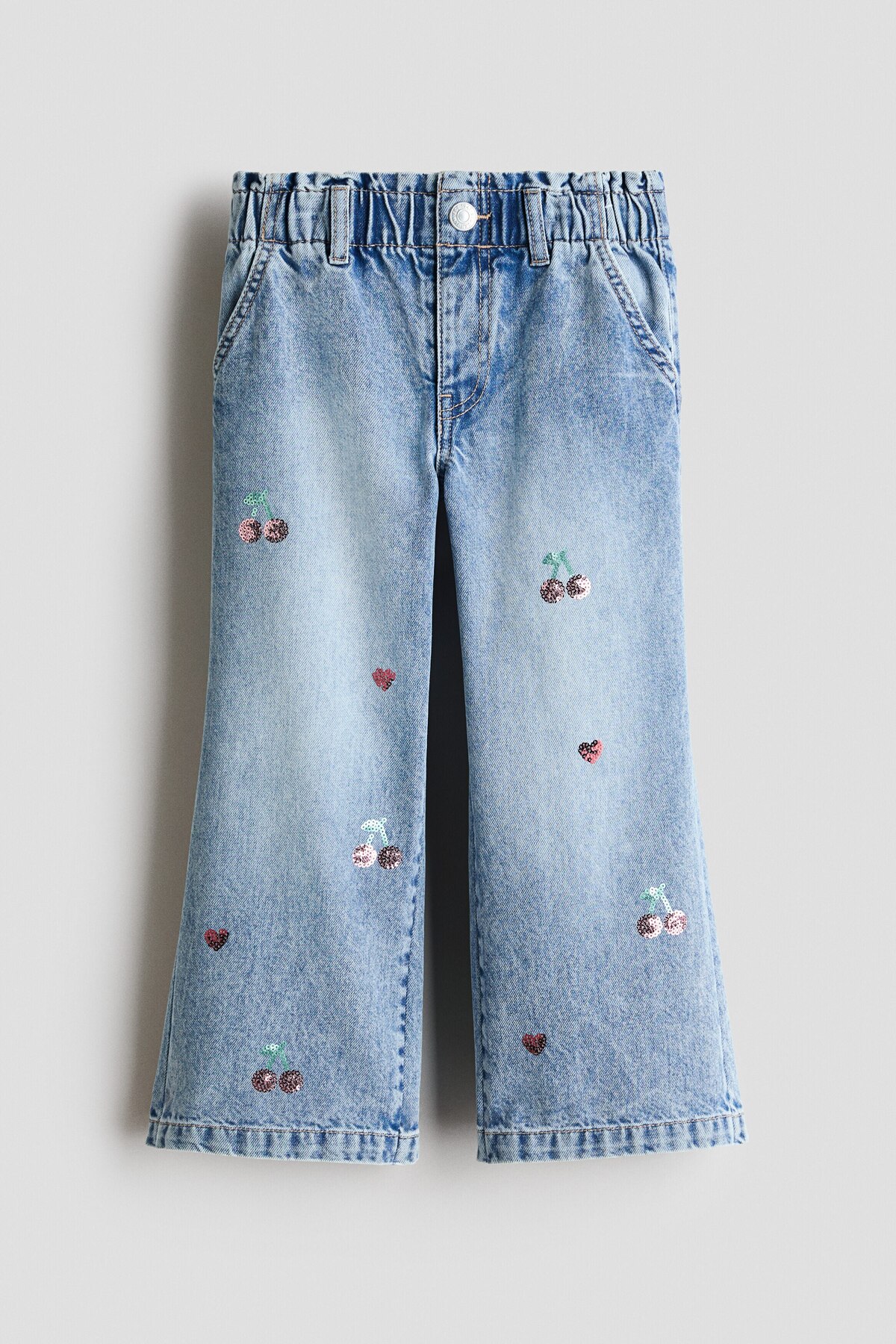 کیف کاغذی کمر شلوار جین پا گشاد اچ اند ام شلوار جین H&M